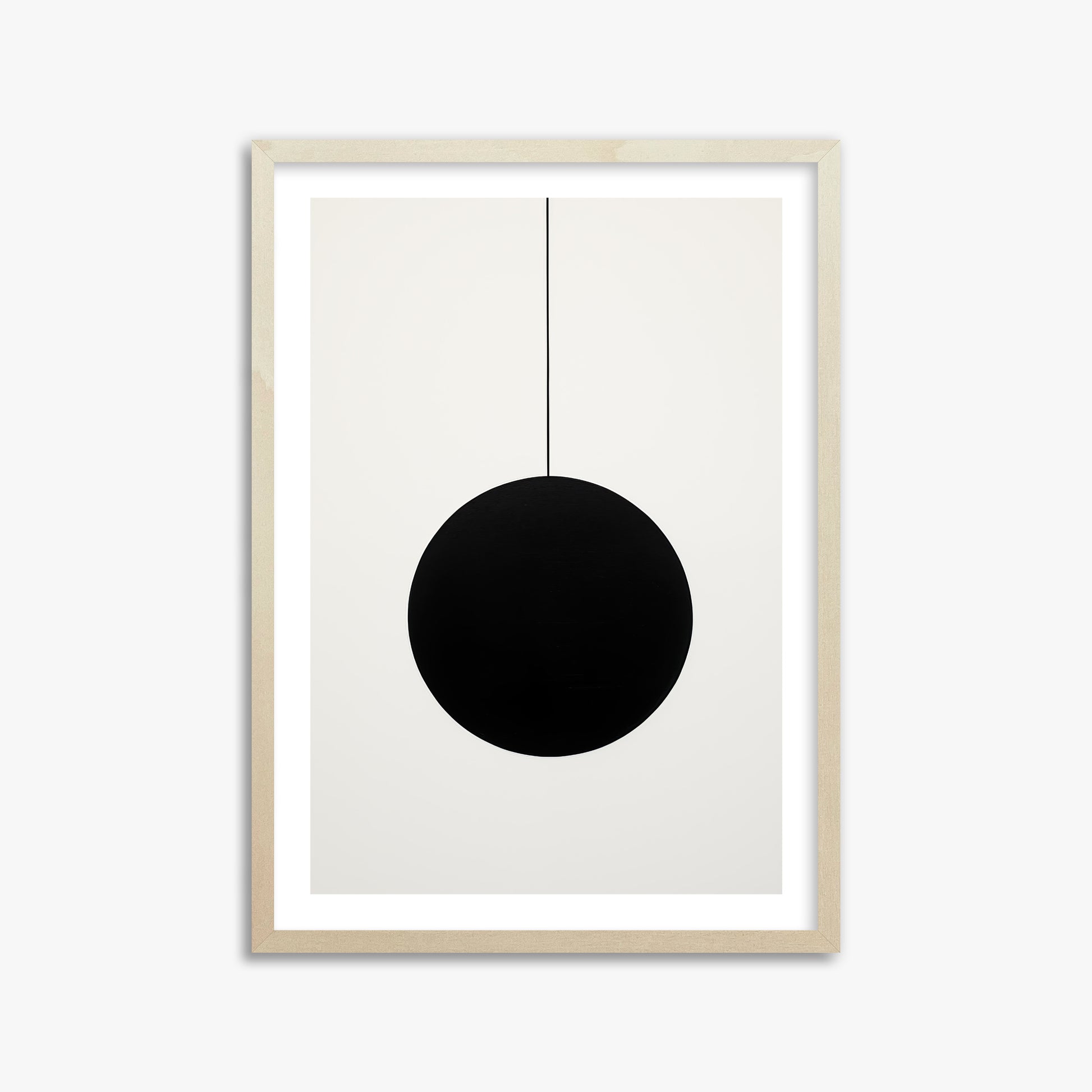 Midnight Pendulum, 50x70cm Framed Art Reproduction With Lime Wood Frame