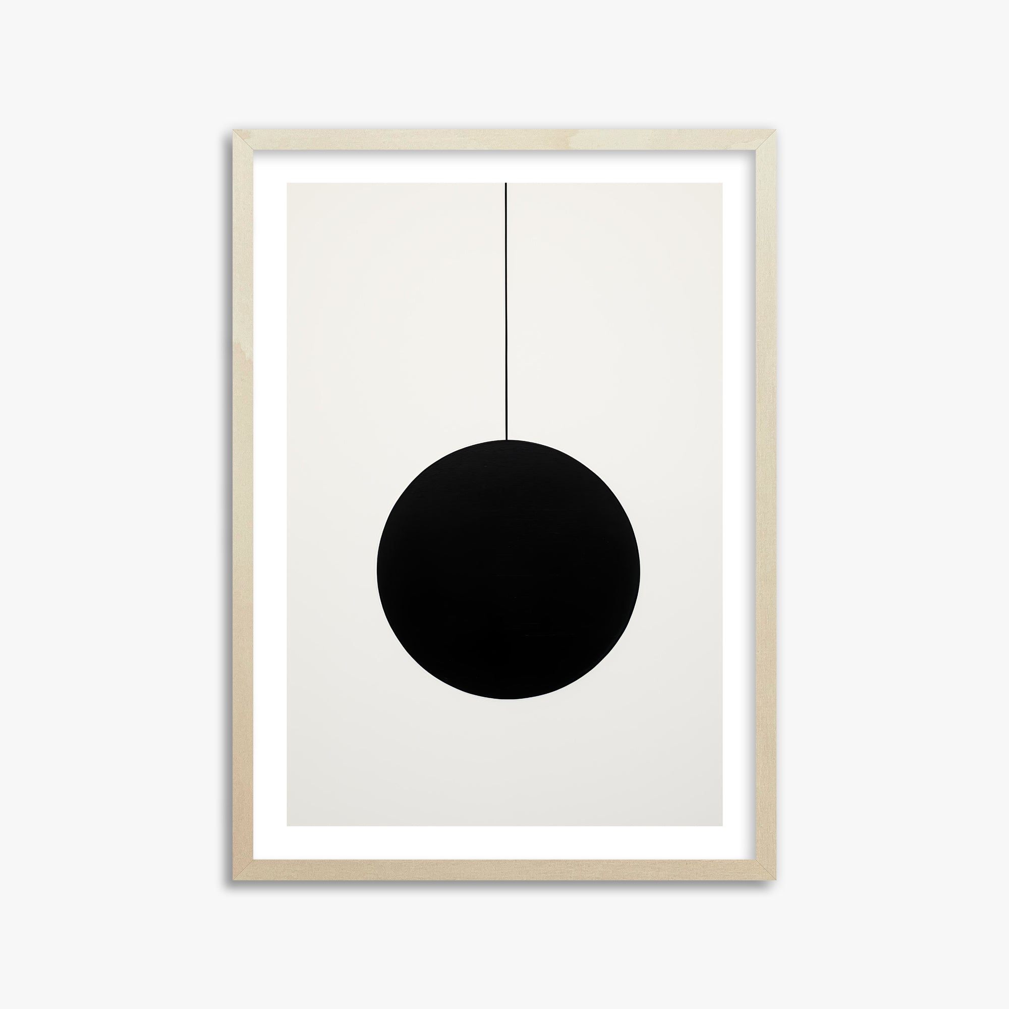 Midnight Pendulum, 50x70cm Framed Art Reproduction With Lime Wood Frame