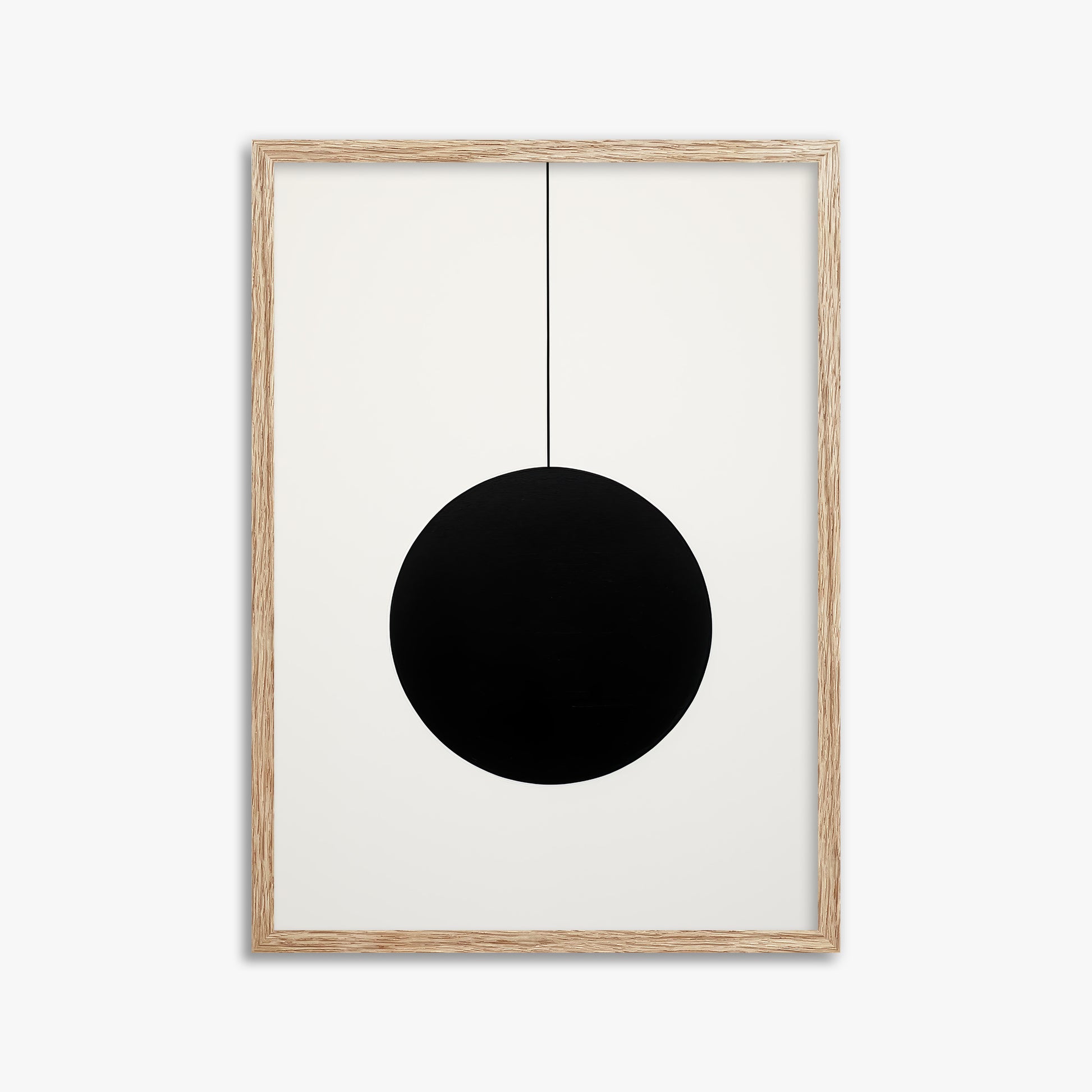 Midnight Pendulum, 50x70cm Framed Art Reproduction With Raw Oak Frame