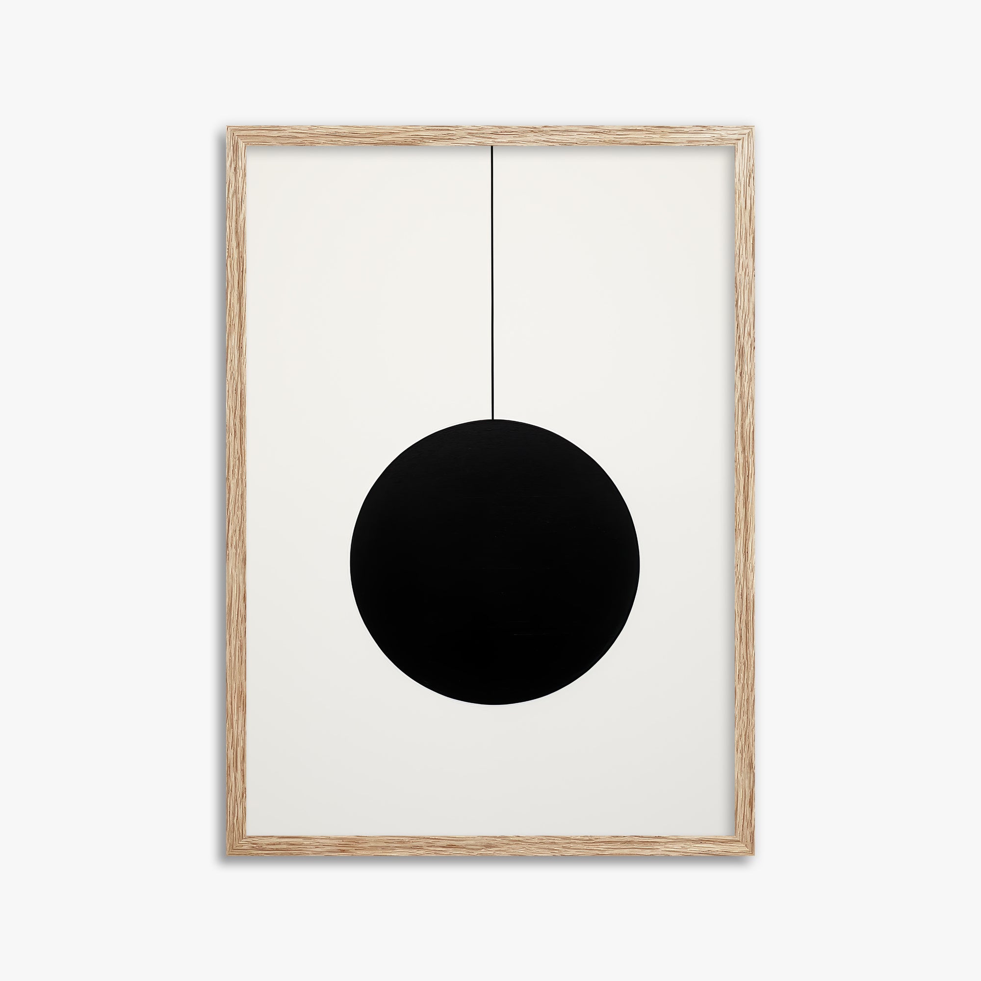 Midnight Pendulum, 50x70cm Framed Art Reproduction With Raw Oak Frame