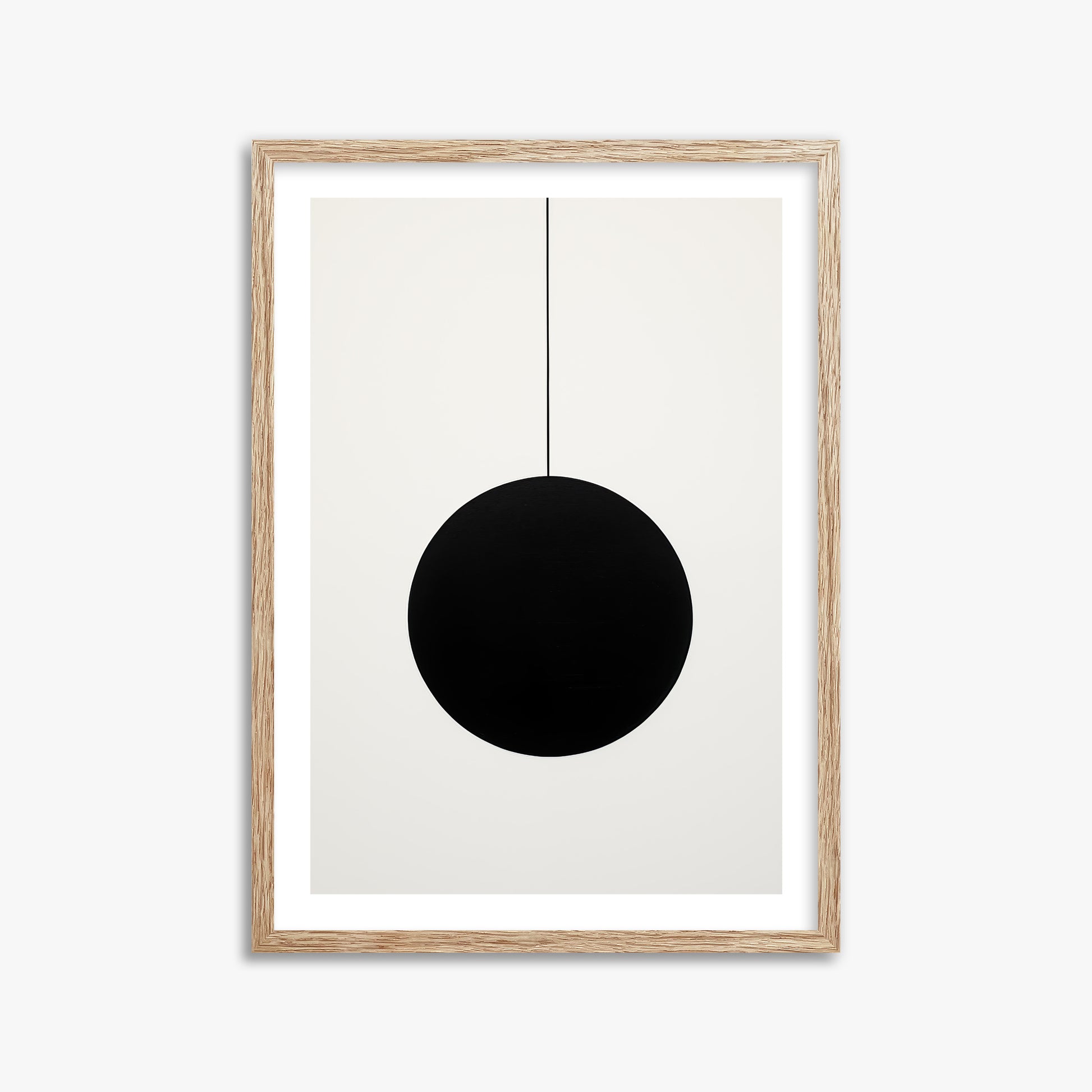 Midnight Pendulum, 50x70cm Framed Art Reproduction With Raw Oak Frame