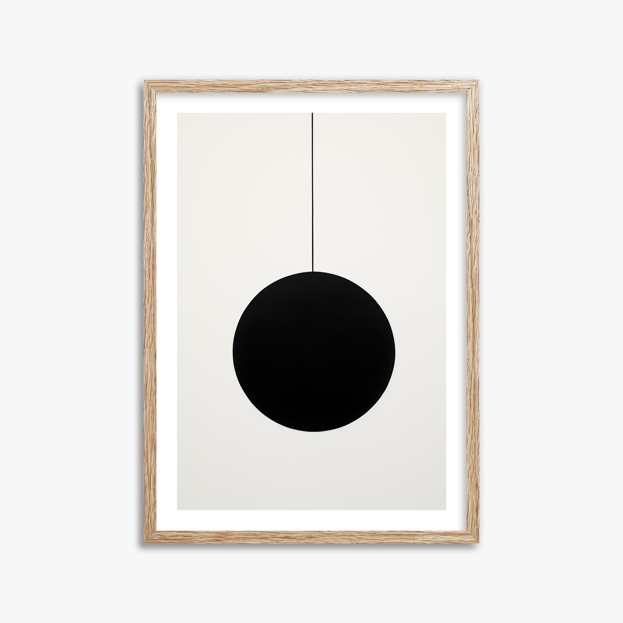 Midnight Pendulum, 50x70cm Framed Art Reproduction With Raw Oak Frame