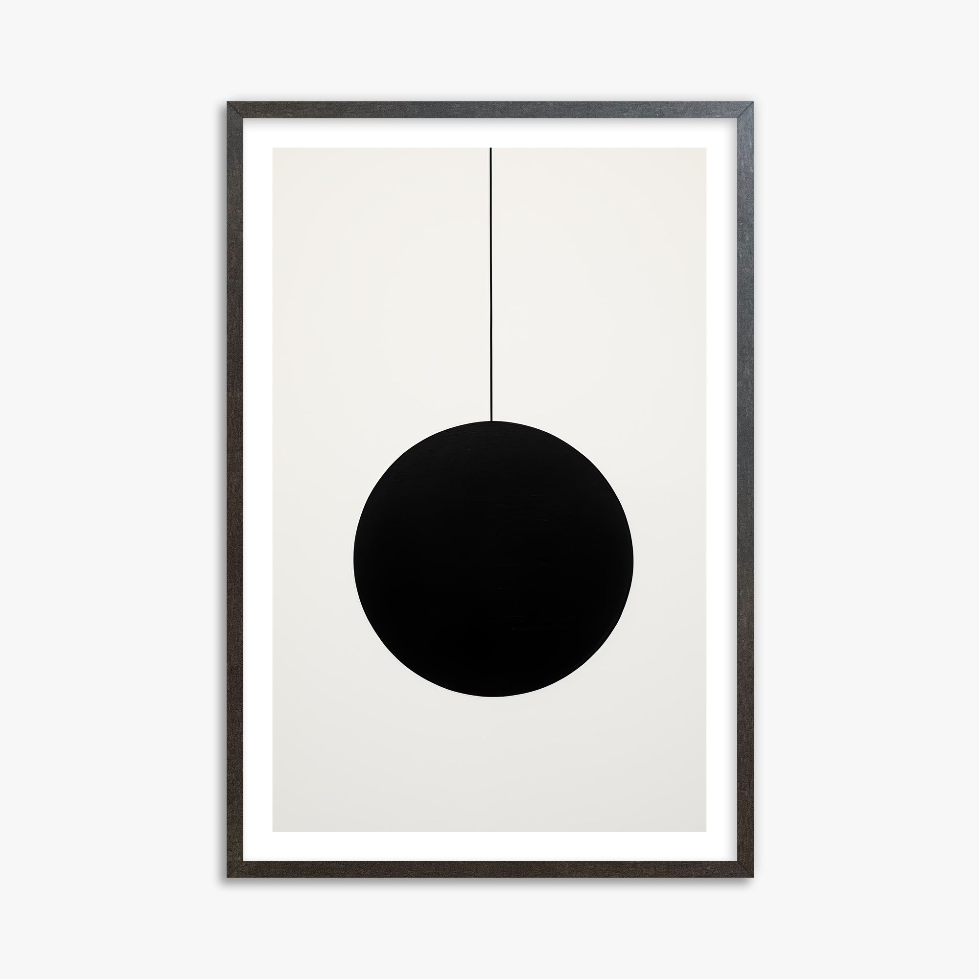 Midnight Pendulum, 61x91cm Framed Art Reproduction With Espresso Frame