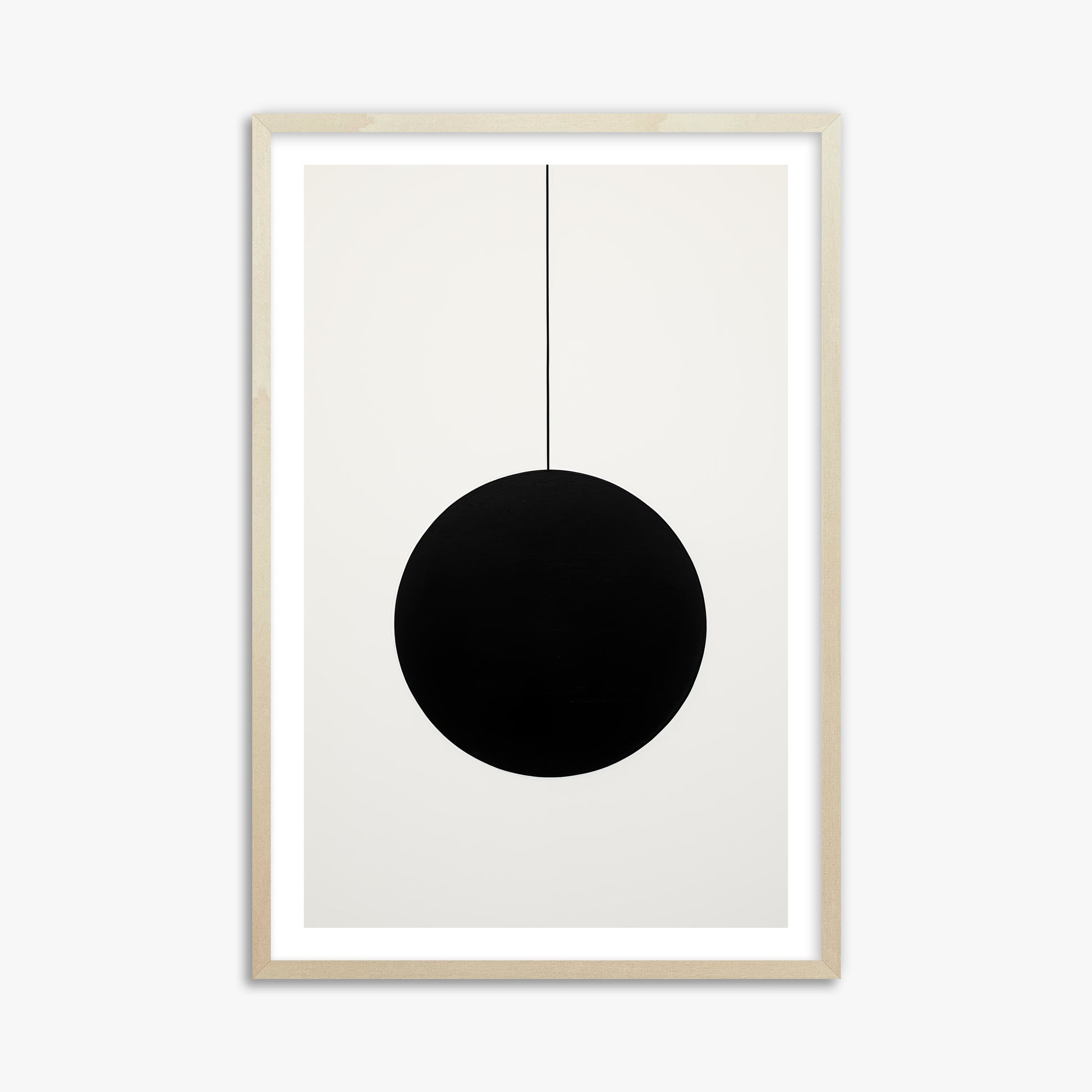 Midnight Pendulum, 61x91cm Framed Art Reproduction With Lime Wood Frame