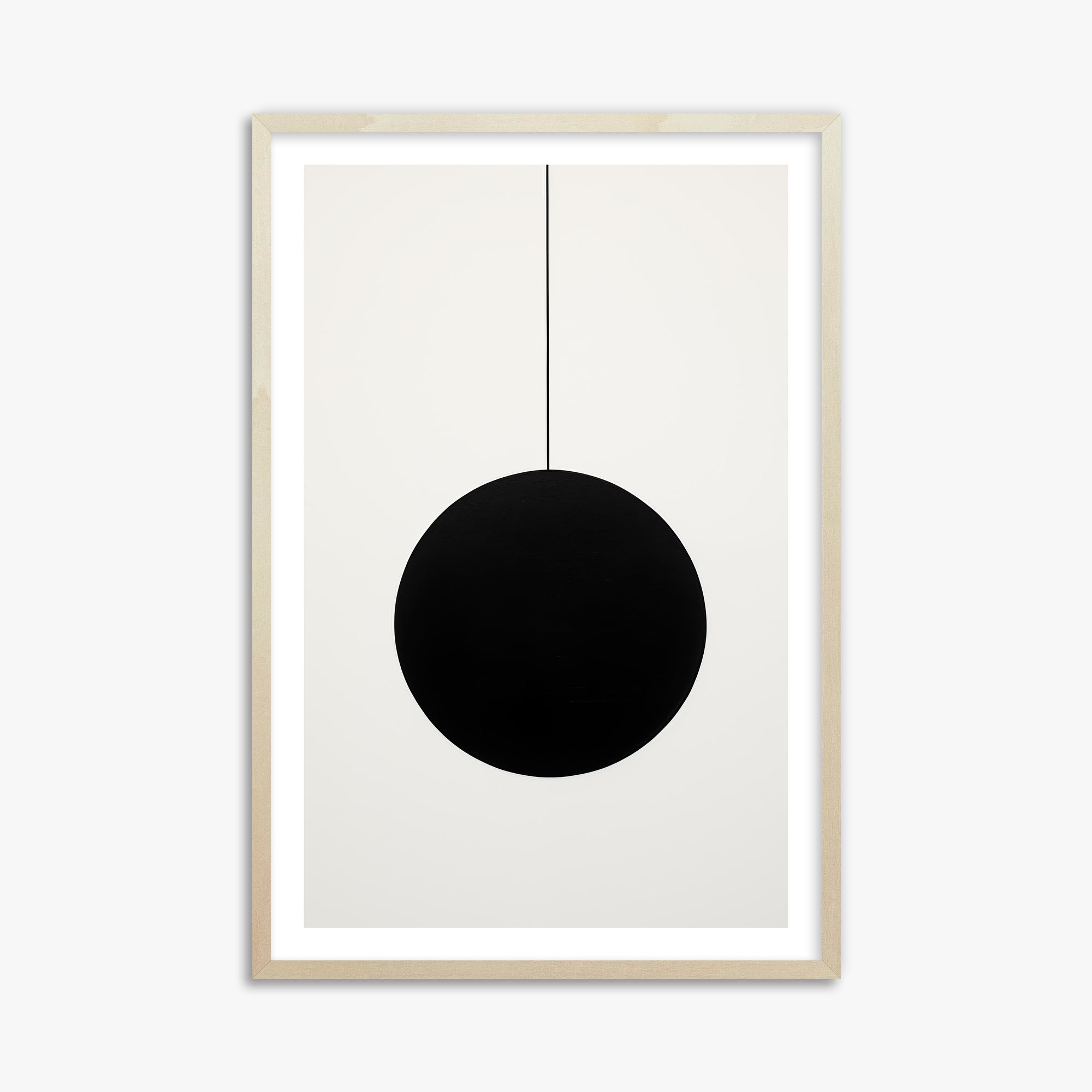 Midnight Pendulum, 61x91cm Framed Art Reproduction With Lime Wood Frame