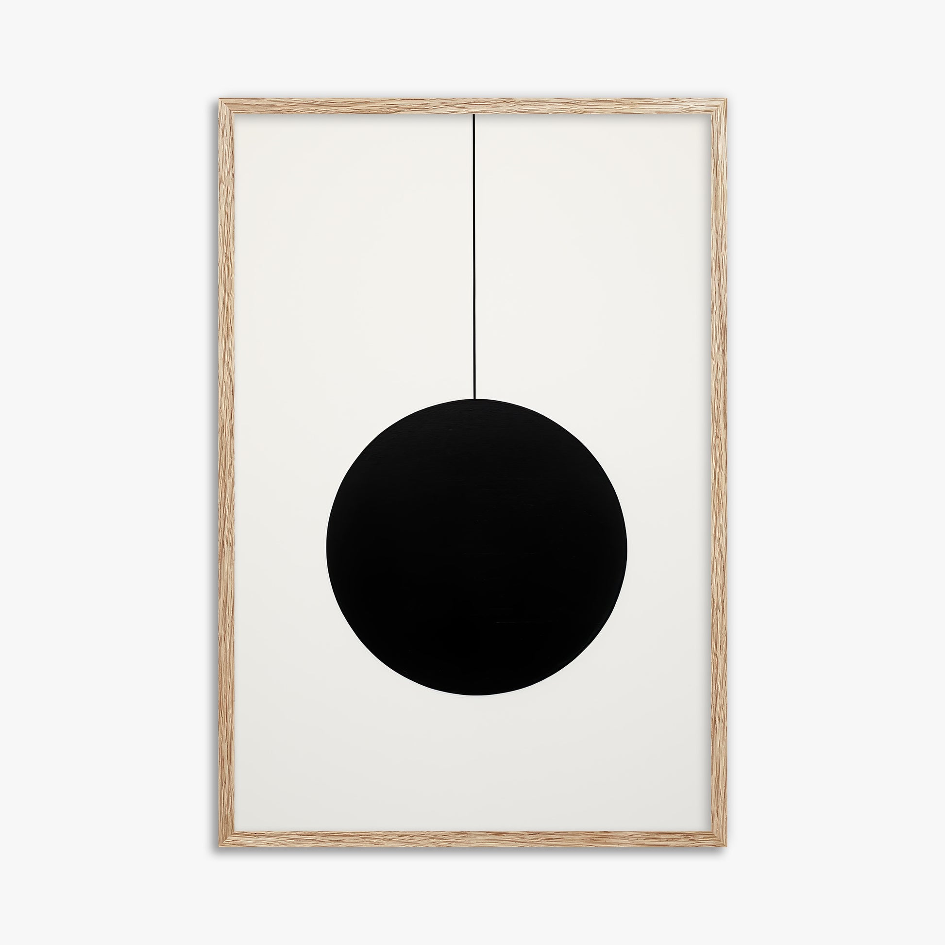 Midnight Pendulum, 61x91cm Framed Art Reproduction With Raw Oak Frame