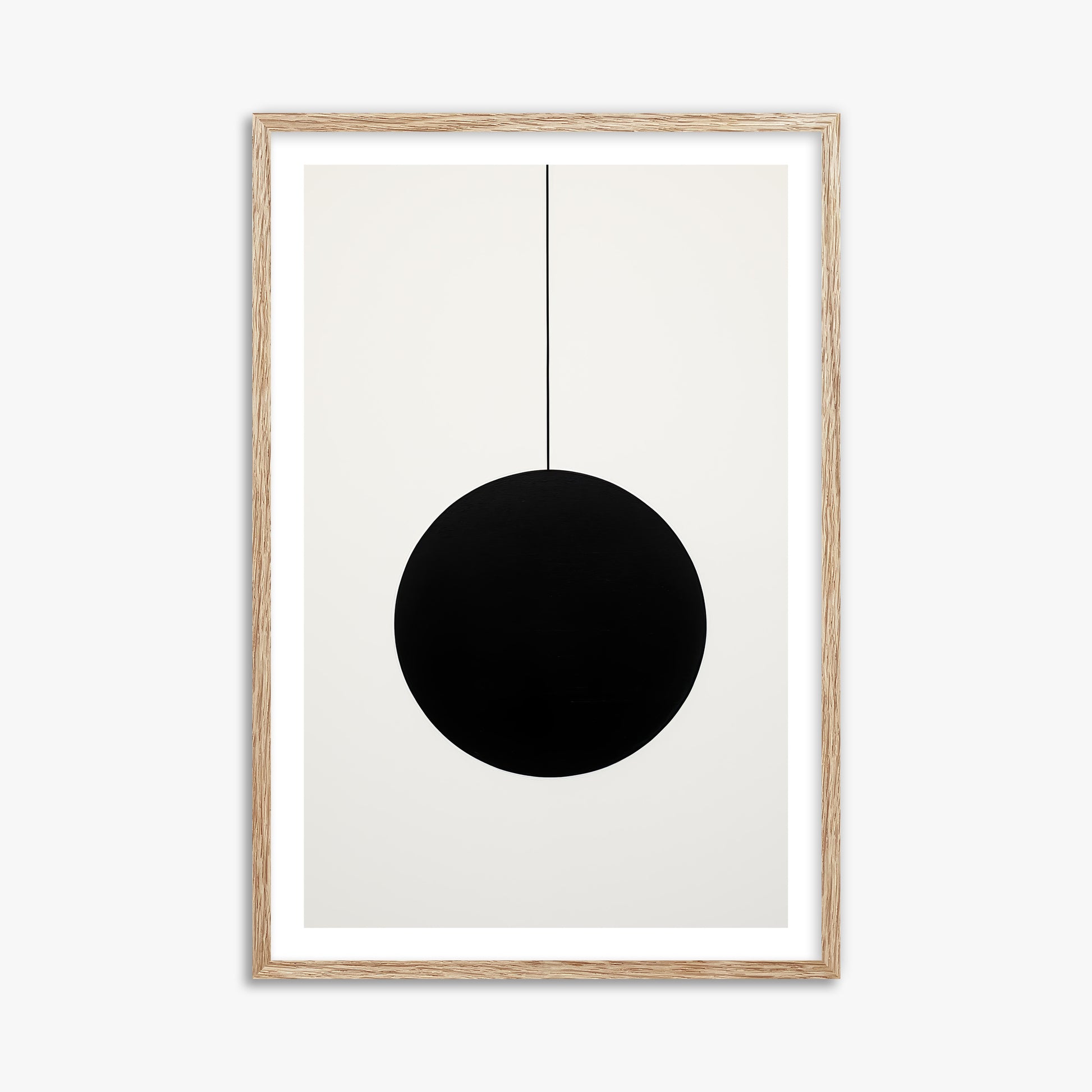 Midnight Pendulum, 61x91cm Framed Art Reproduction With Raw Oak Frame