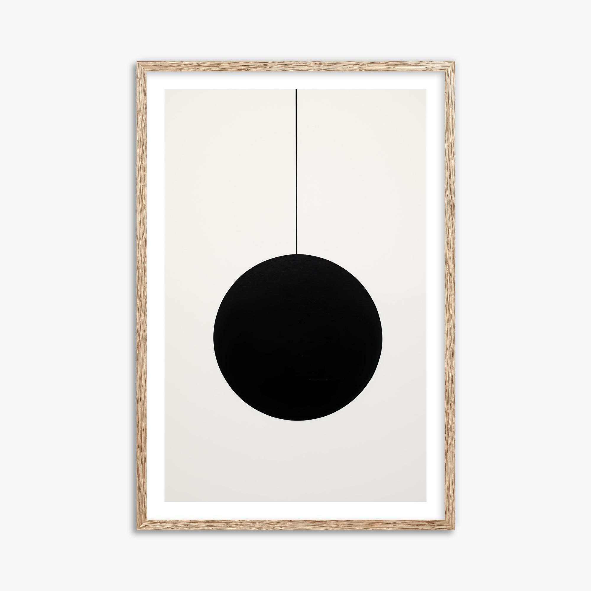 Midnight Pendulum, 61x91cm Framed Art Reproduction With Raw Oak Frame