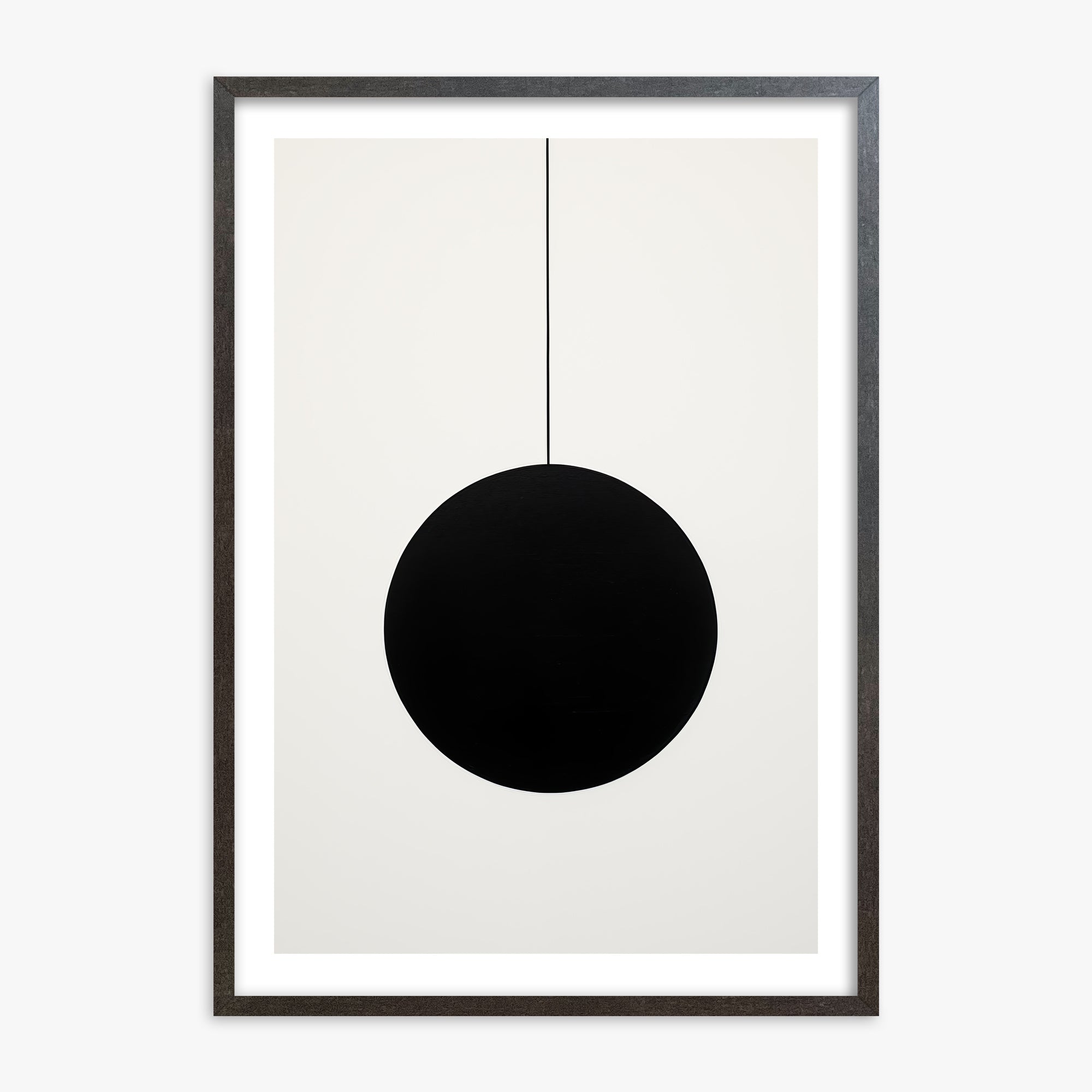 Midnight Pendulum, 70x100cm Framed Art Reproduction With Espresso Frame