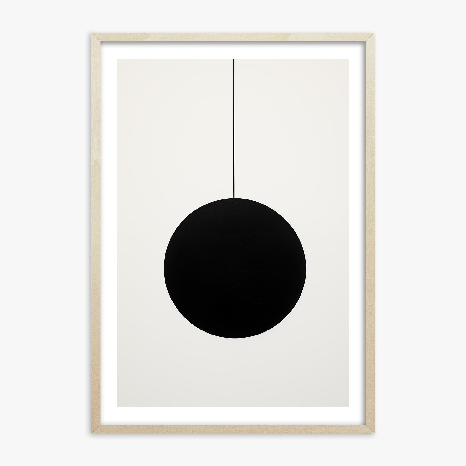 Midnight Pendulum, 70x100cm Framed Art Reproduction With Lime Wood Frame
