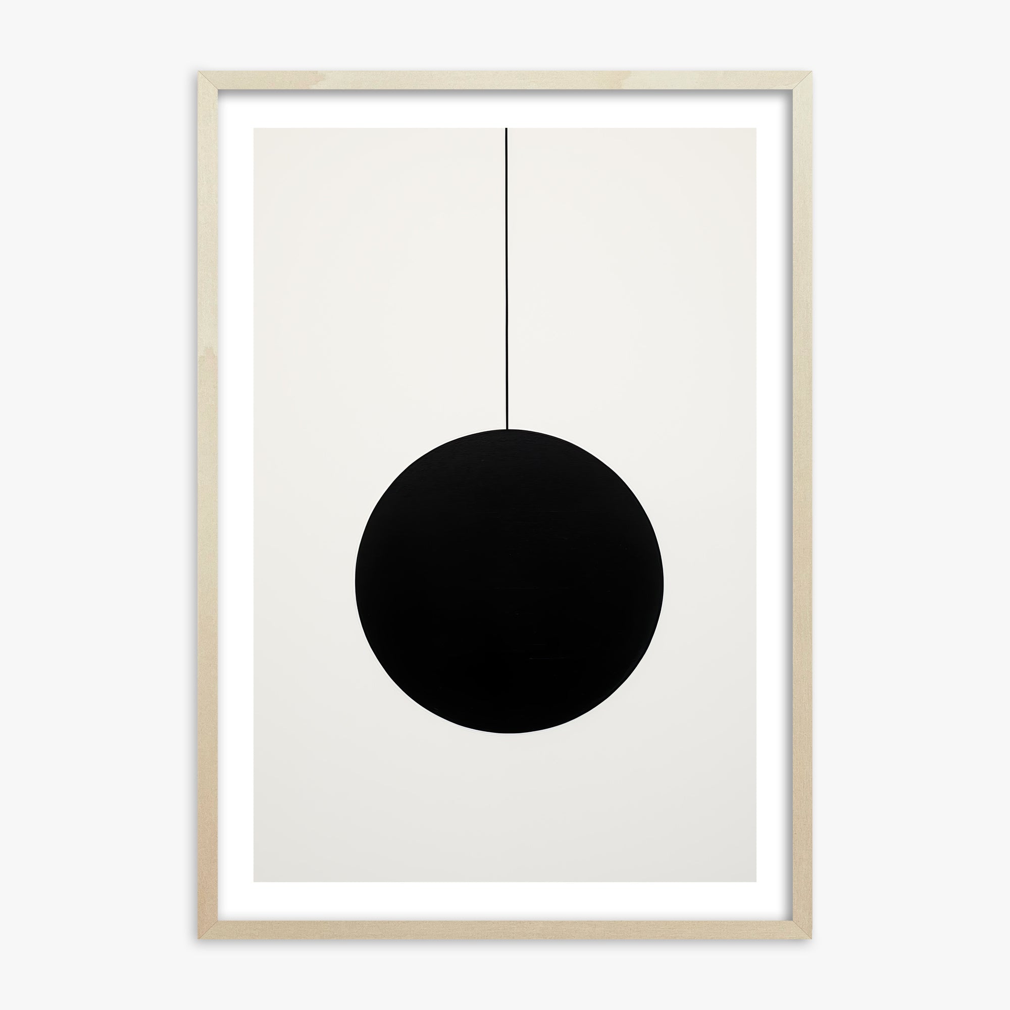 Midnight Pendulum, 70x100cm Framed Art Reproduction With Lime Wood Frame