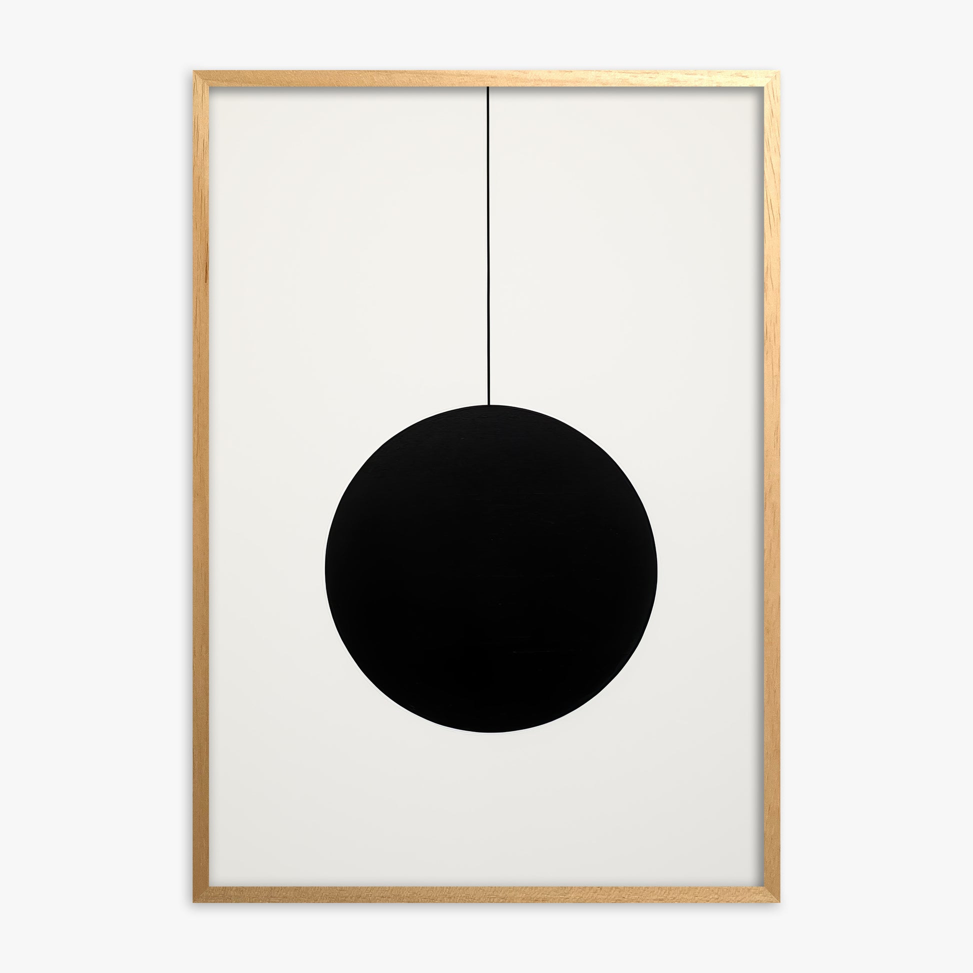 Midnight Pendulum, Oak Framed Poster With Oak Frame