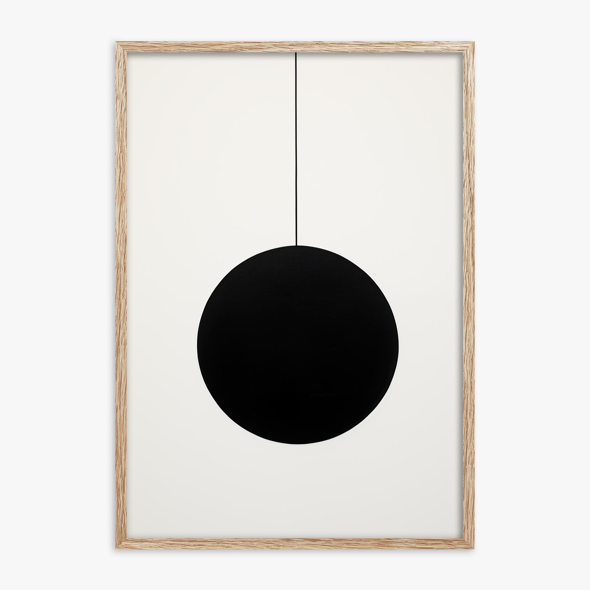 Midnight Pendulum, 70x100cm Framed Art Reproduction With Raw Oak Frame