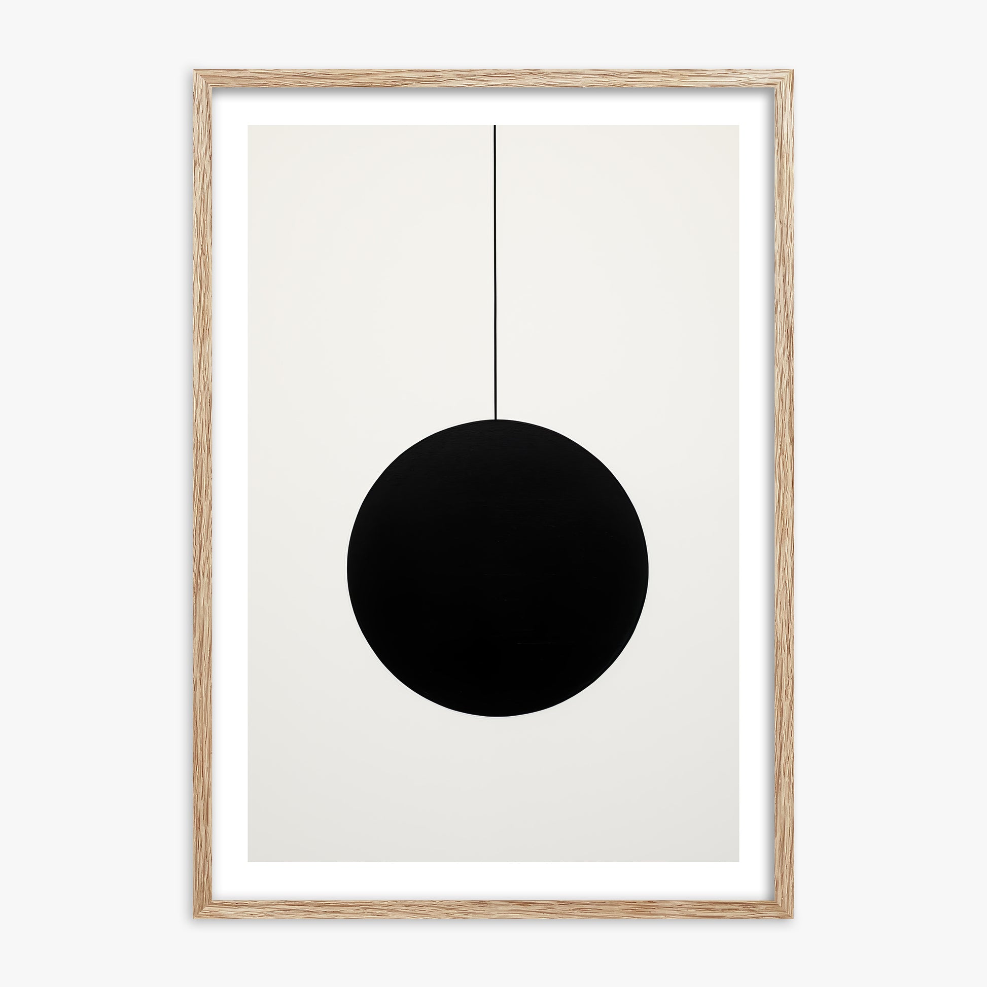 Midnight Pendulum, 70x100cm Framed Art Reproduction With Raw Oak Frame