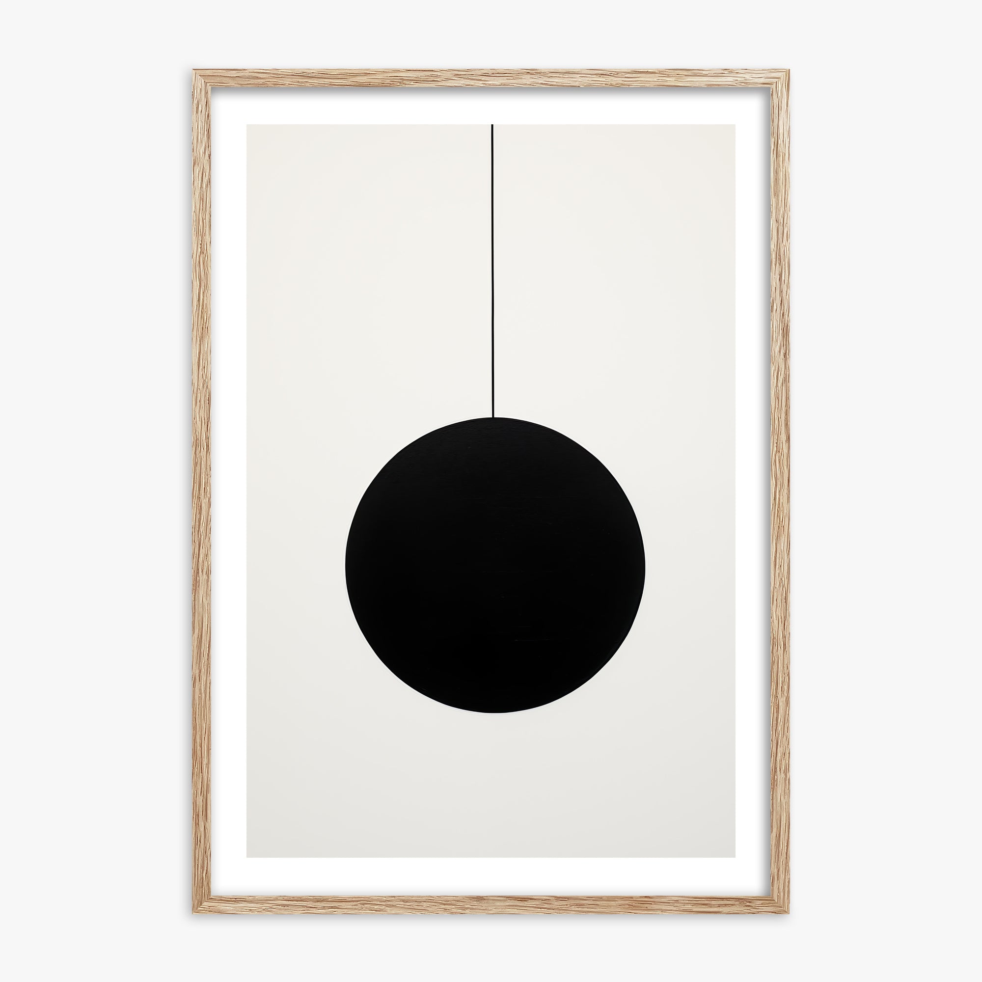 Midnight Pendulum, 70x100cm Framed Art Reproduction With Raw Oak Frame