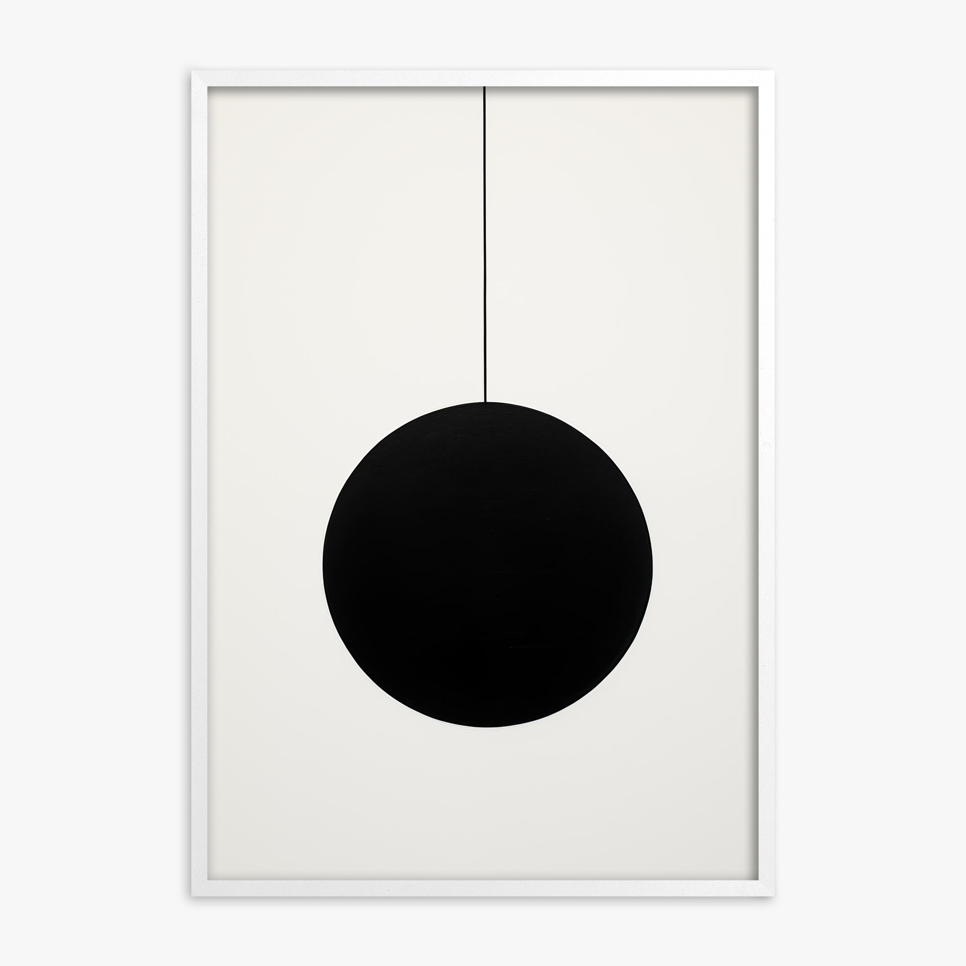 Midnight Pendulum, White Framed Poster With White Frame