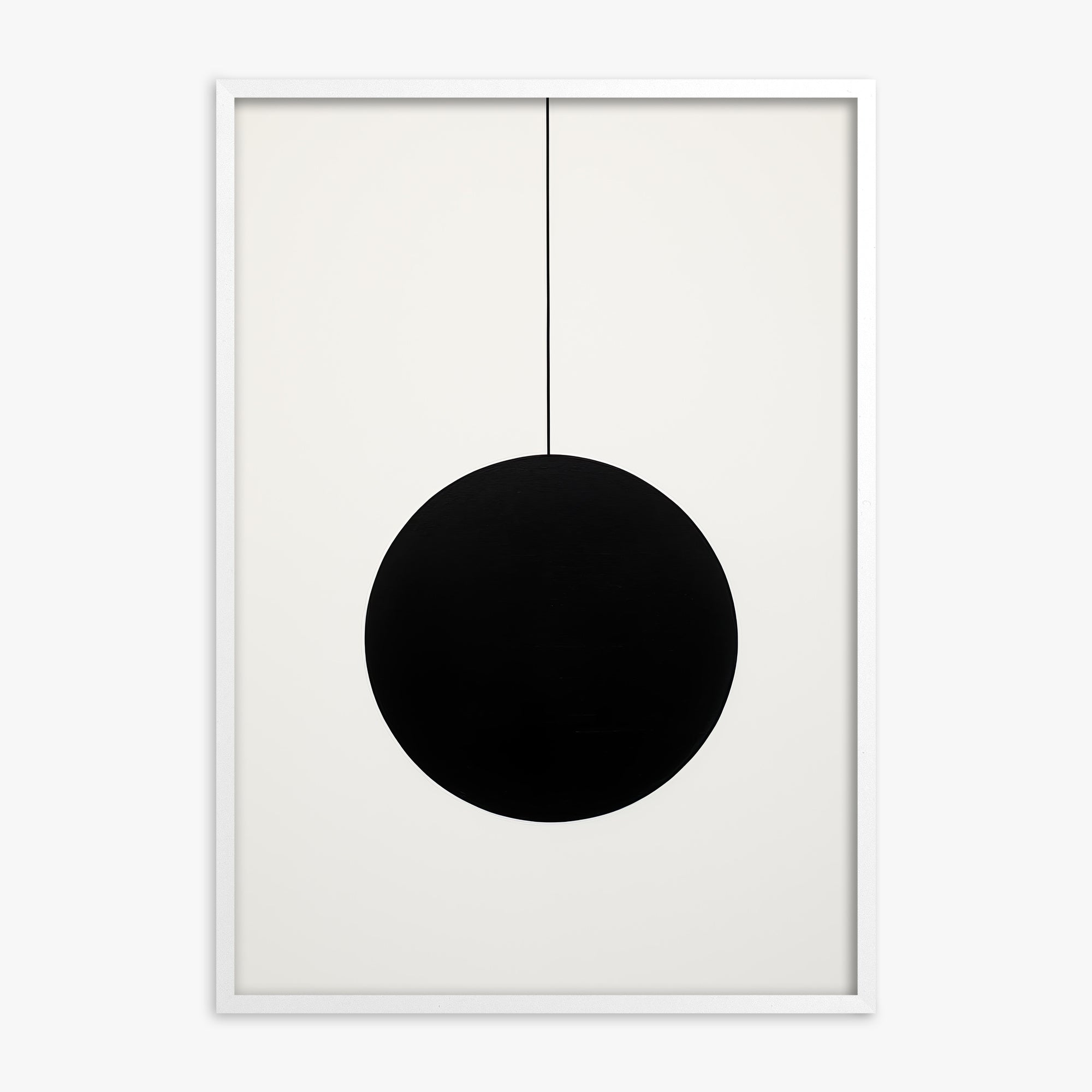 Midnight Pendulum, White Framed Poster With White Frame