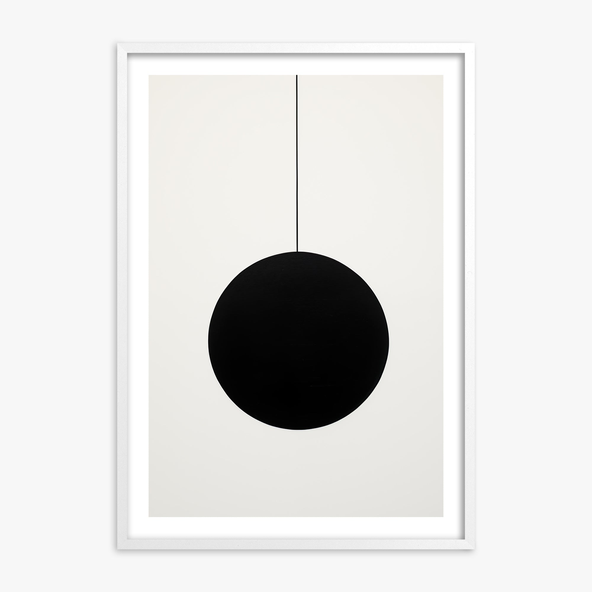 Midnight Pendulum, White Framed Poster With White Frame