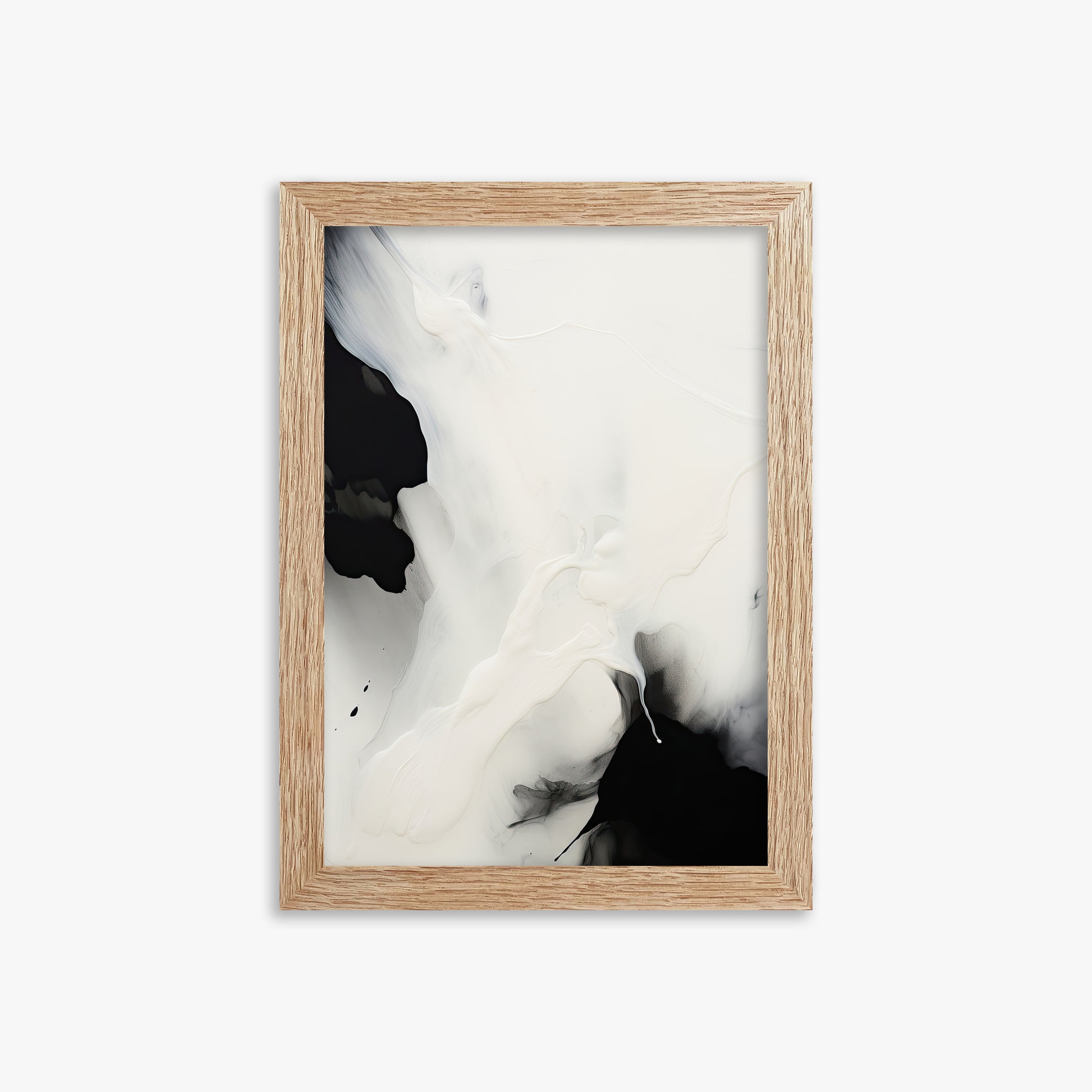 Whispered Shadows, 21x30cm Framed Art Reproduction With Raw Oak Frame