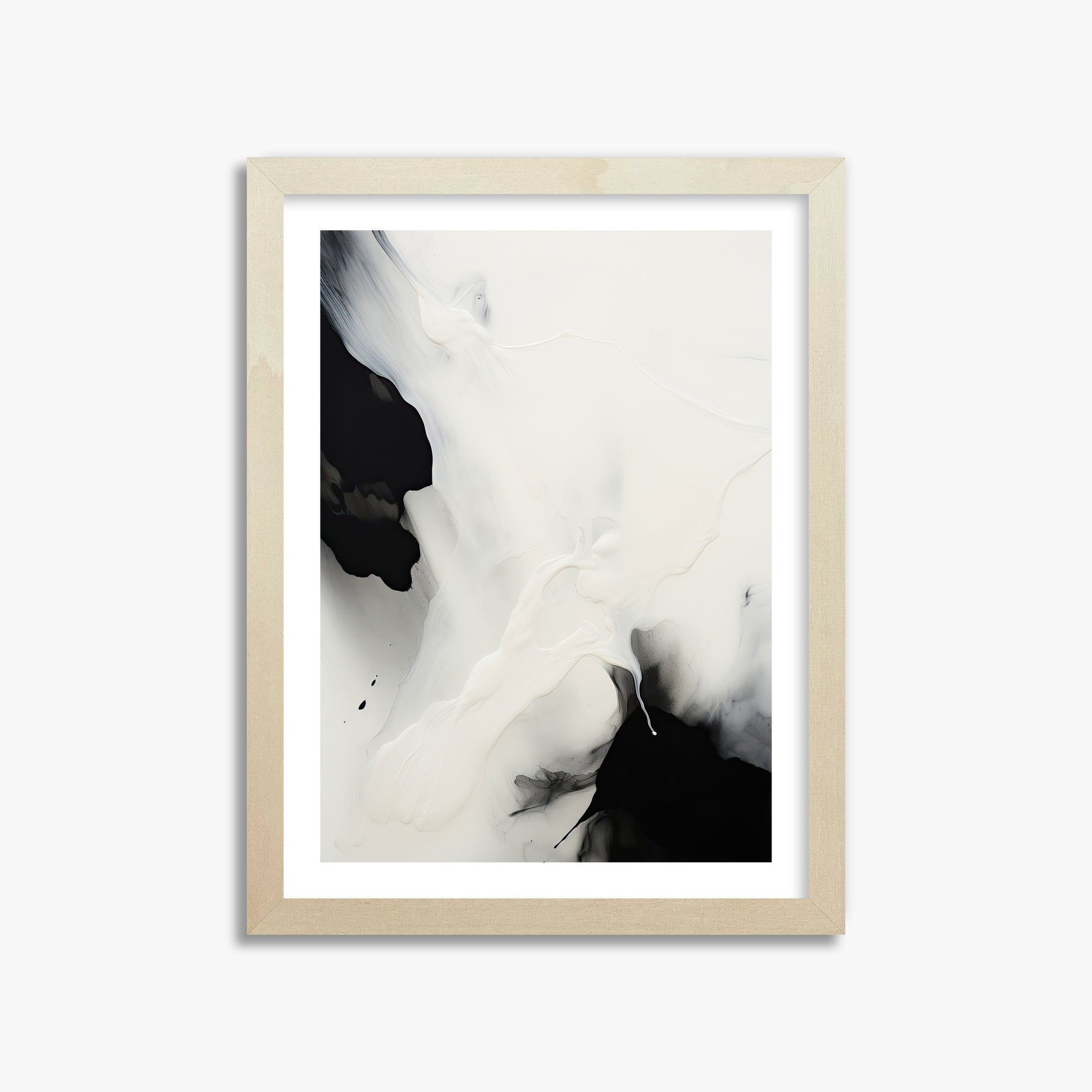Whispered Shadows, 30x40cm Framed Art Reproduction With Lime Wood Frame