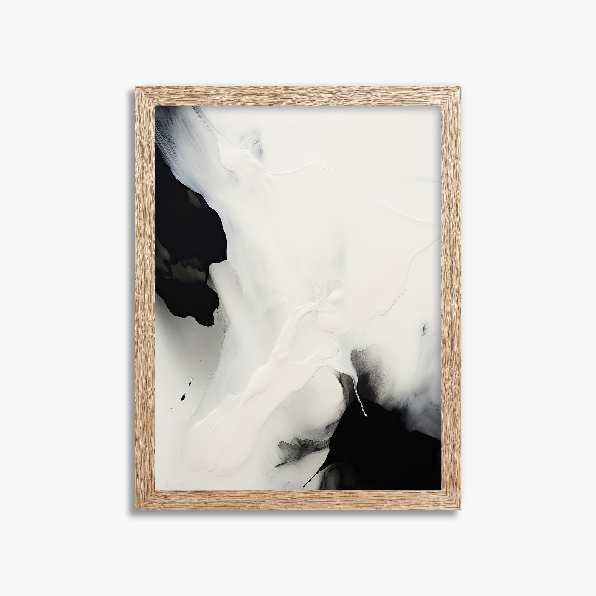 Whispered Shadows, 30x40cm Framed Art Reproduction With Raw Oak Frame