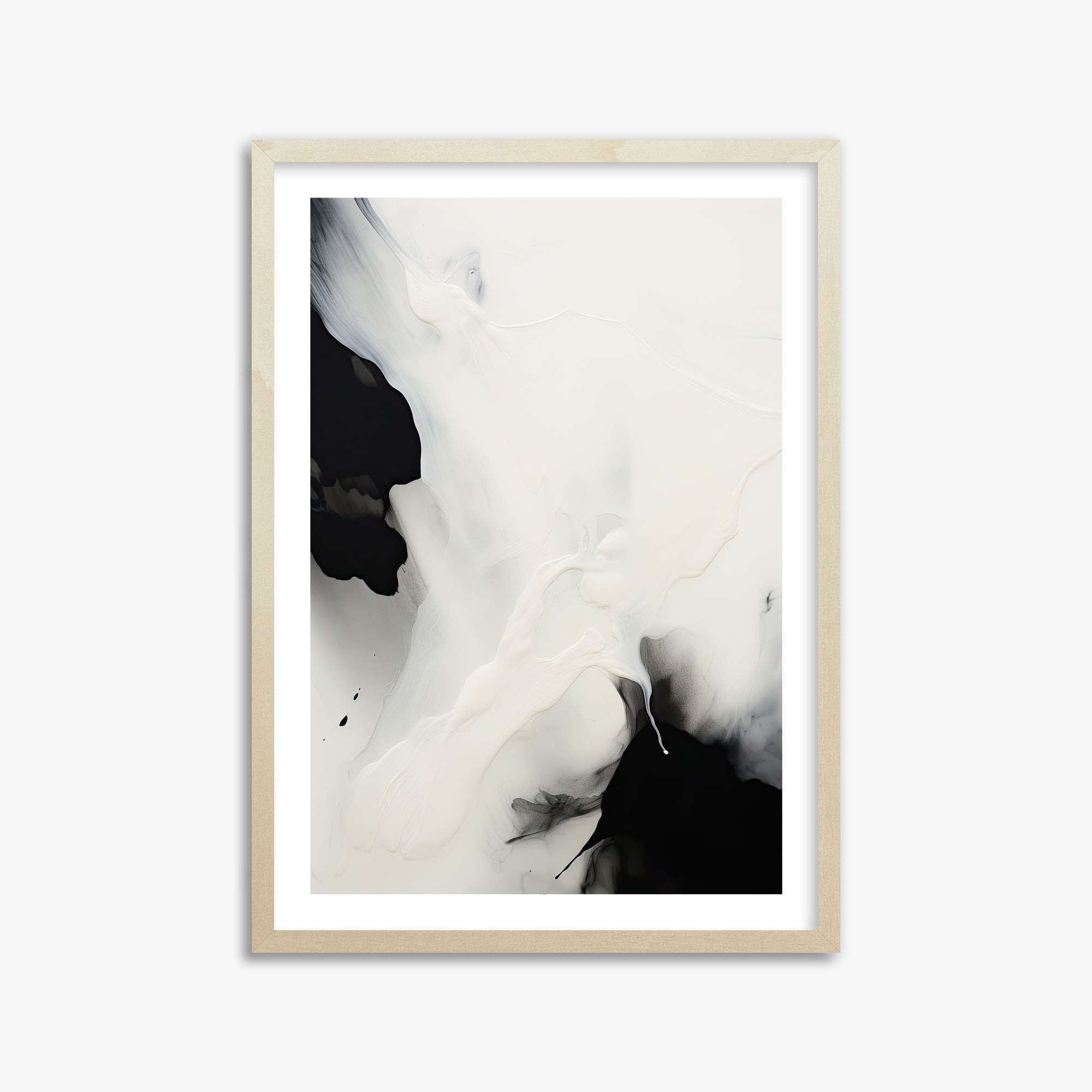 Whispered Shadows, 50x70cm Framed Art Reproduction With Lime Wood Frame