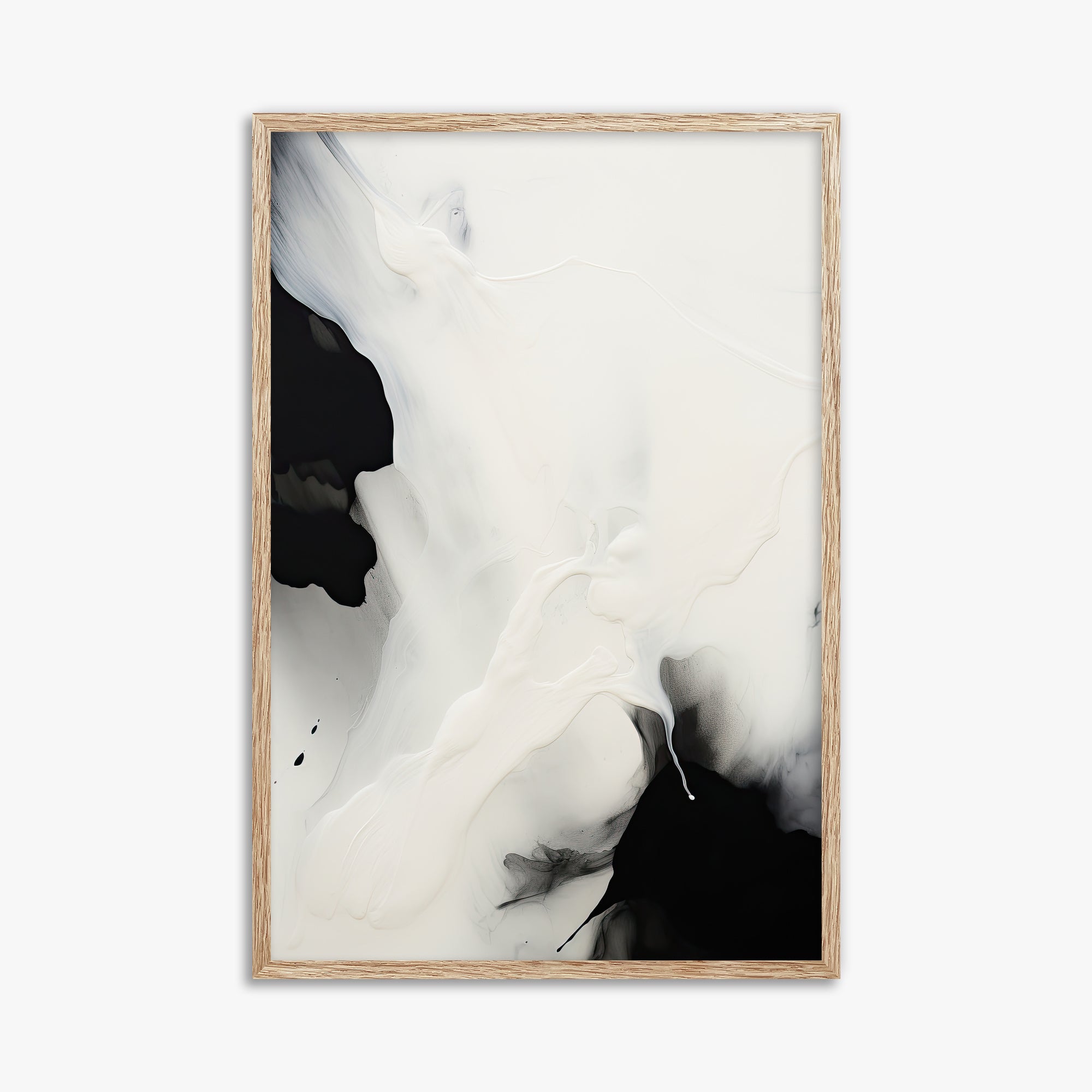 Whispered Shadows, 61x91cm Framed Art Reproduction With Raw Oak Frame