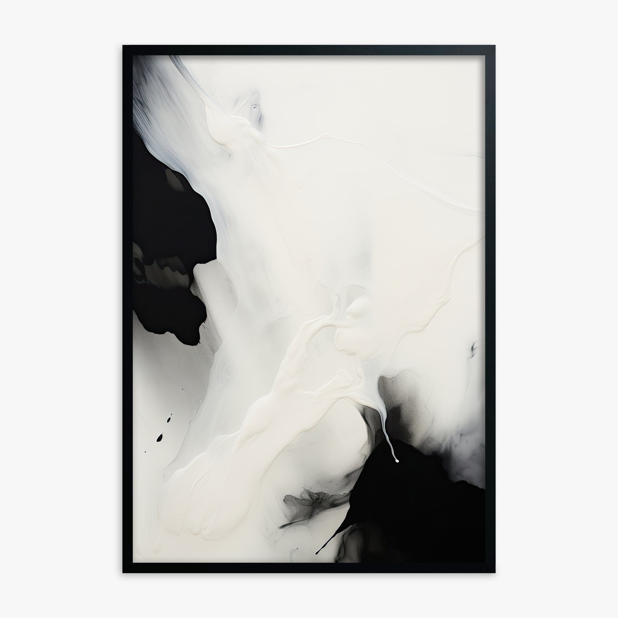 Whispered Shadows, Black Framed Poster With Black Frame