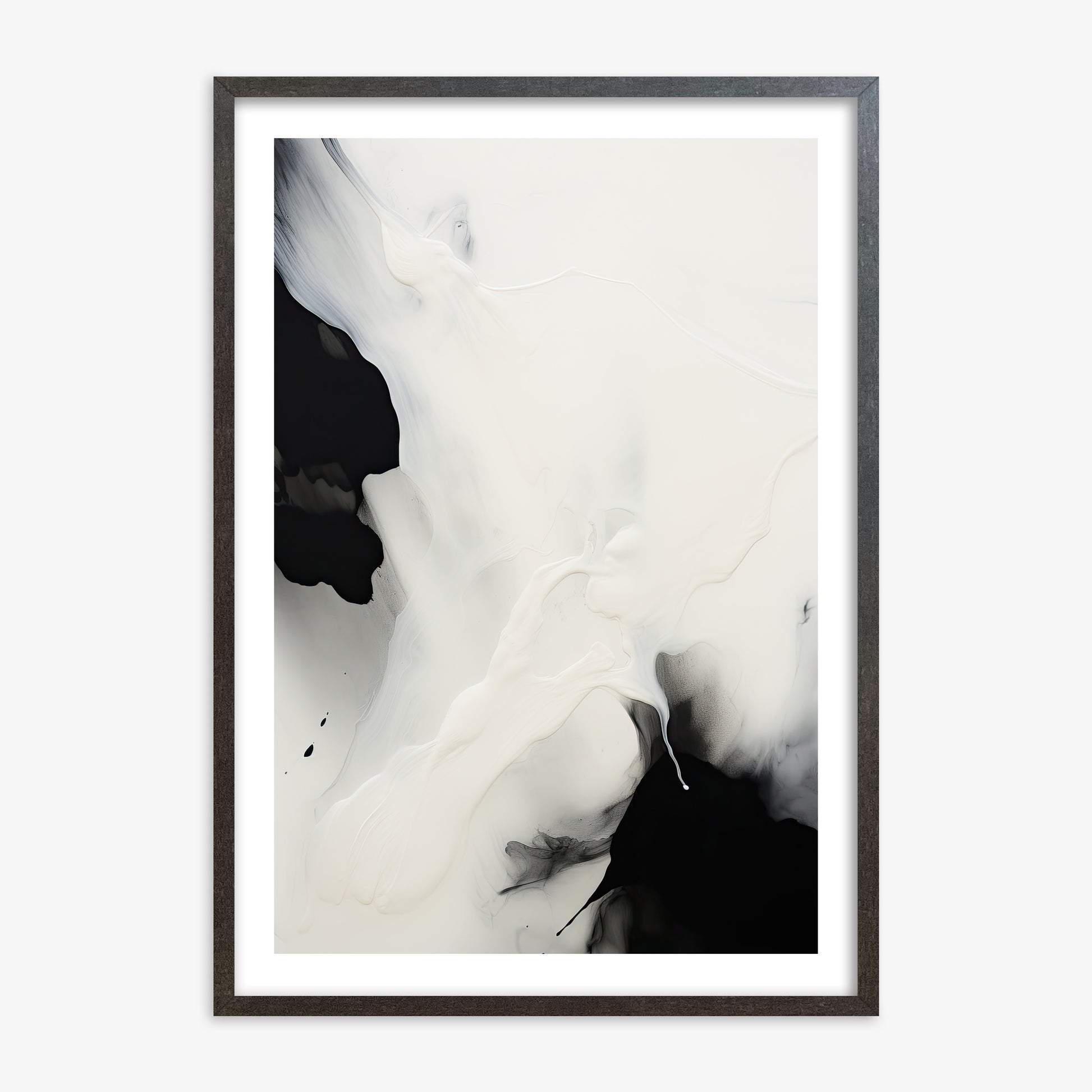 Whispered Shadows, 70x100cm Framed Art Reproduction With Espresso Frame