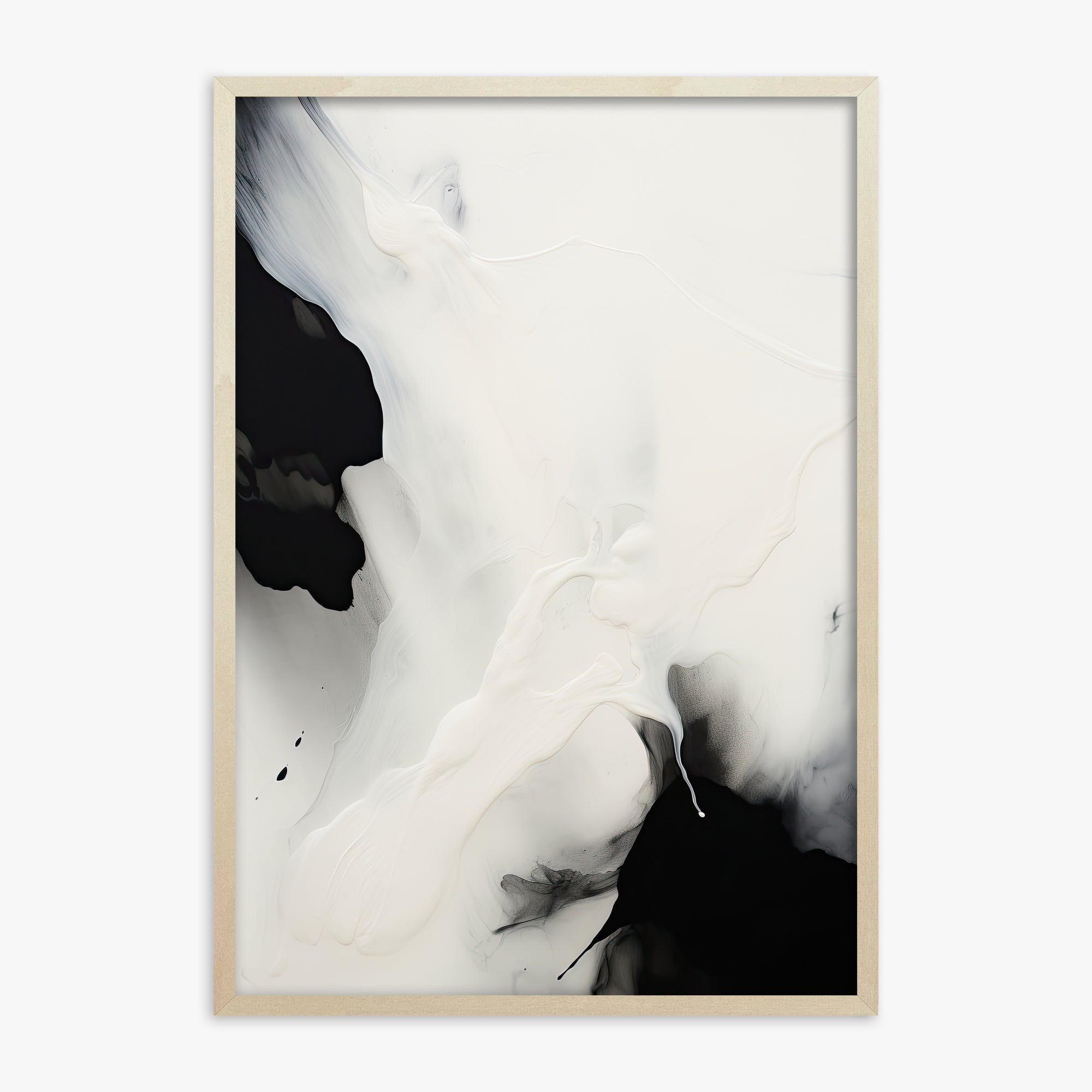 Whispered Shadows, 70x100cm Framed Art Reproduction With Lime Wood Frame