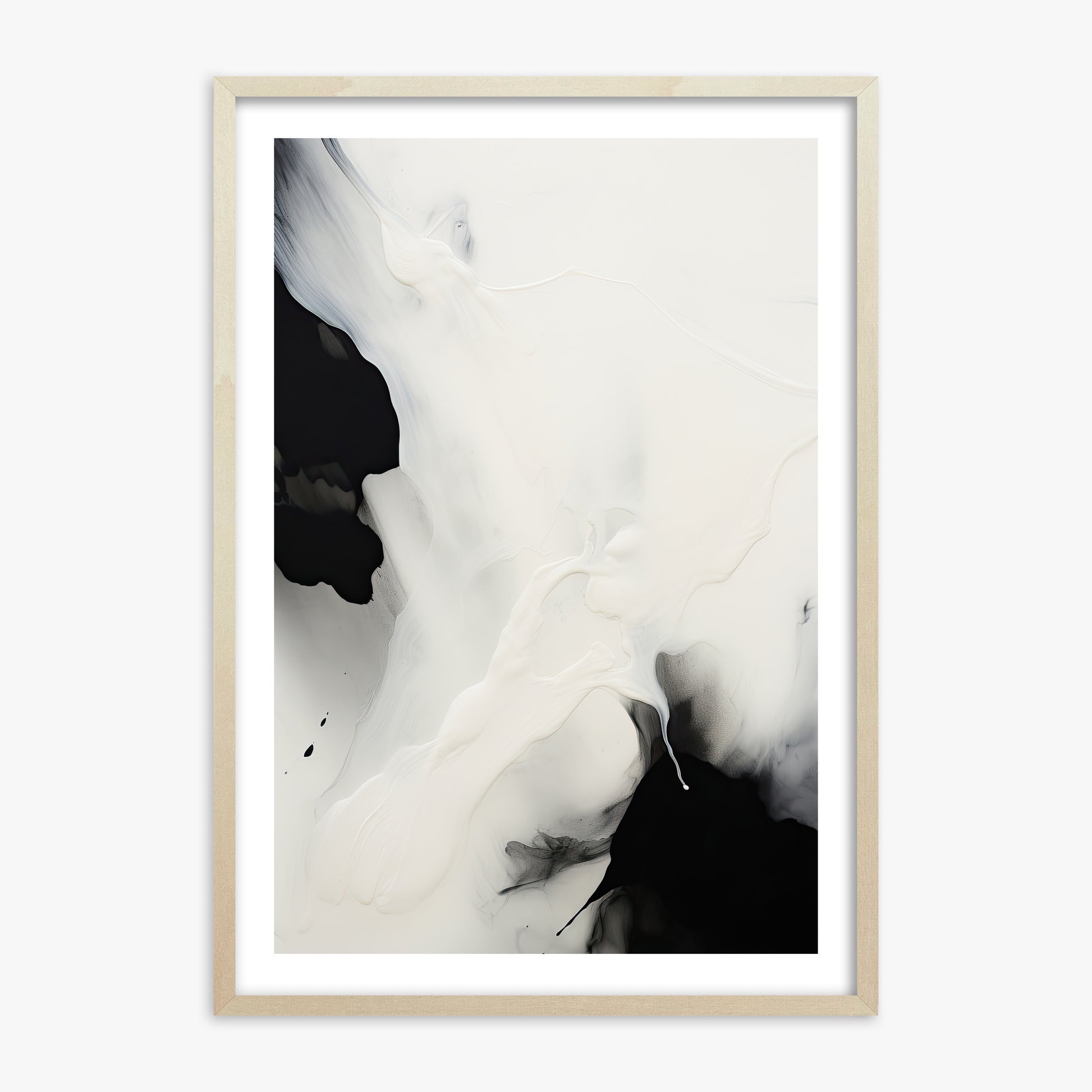Whispered Shadows, 70x100cm Framed Art Reproduction With Lime Wood Frame