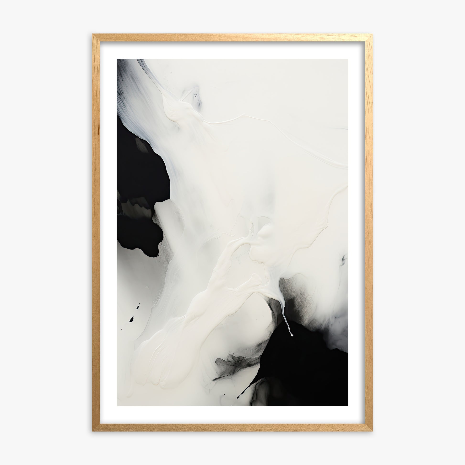 Whispered Shadows, Oak Framed Poster With Oak Frame