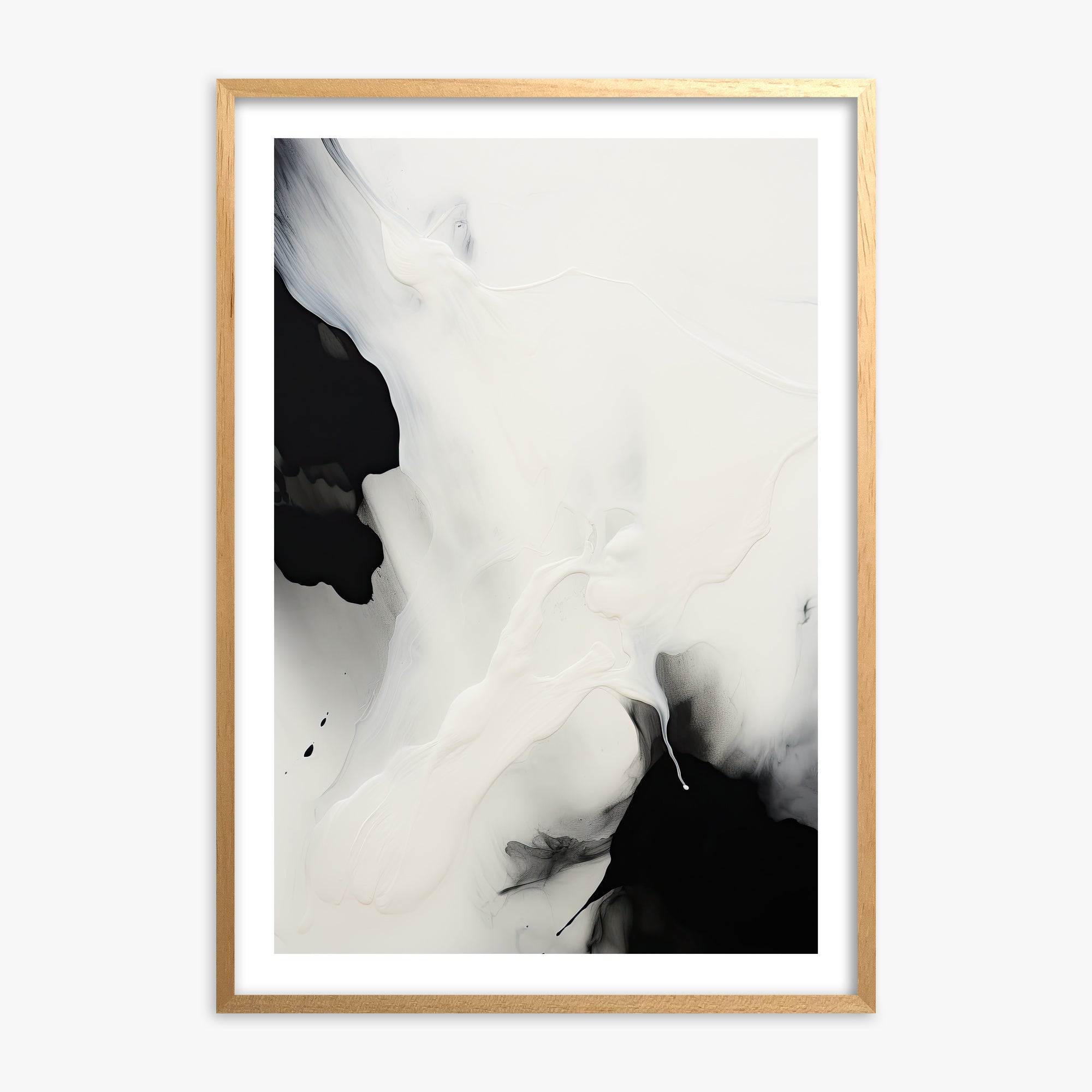 Whispered Shadows, Oak Framed Poster With Oak Frame
