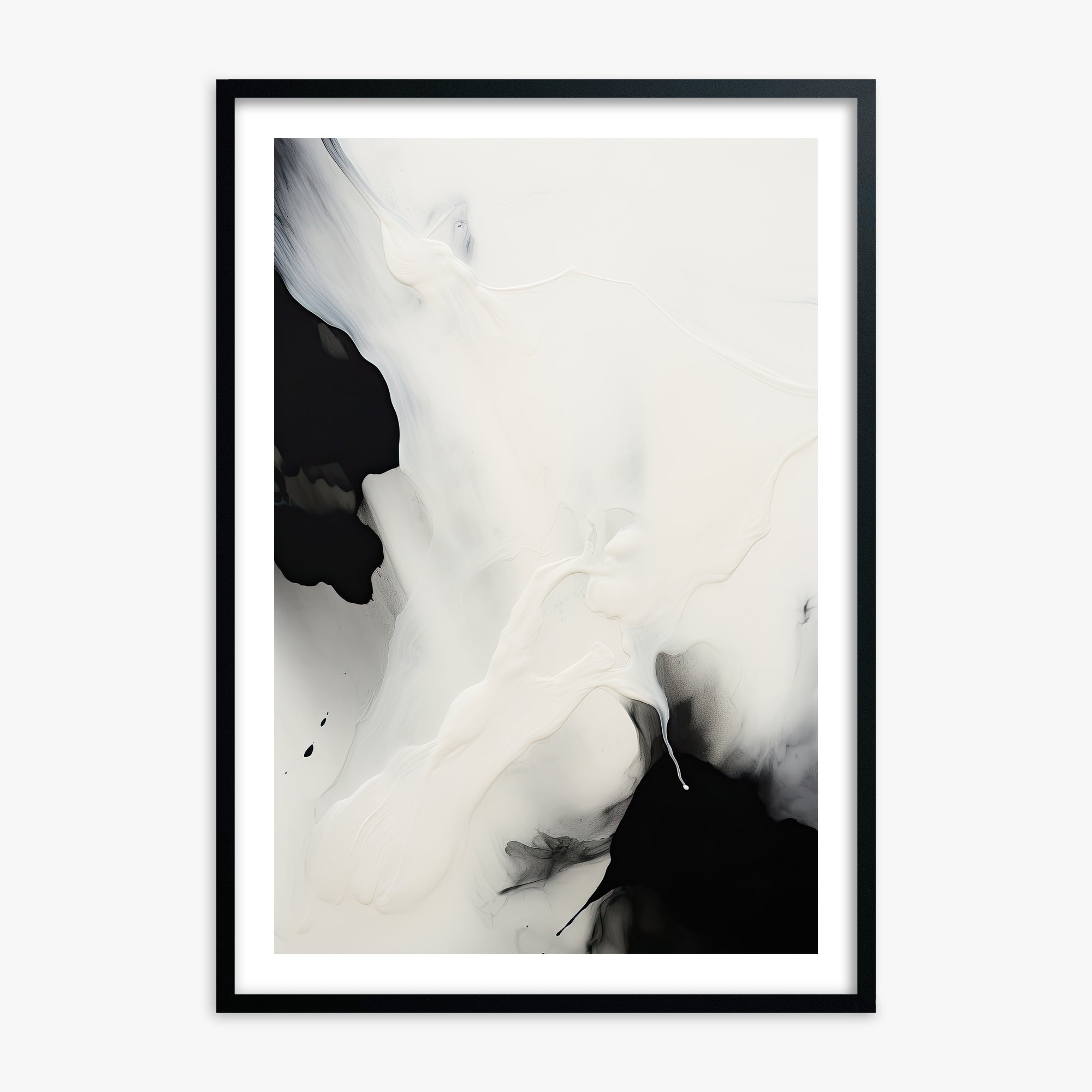 Whispered Shadows, 70x100cm Black Framed Art Reproduction