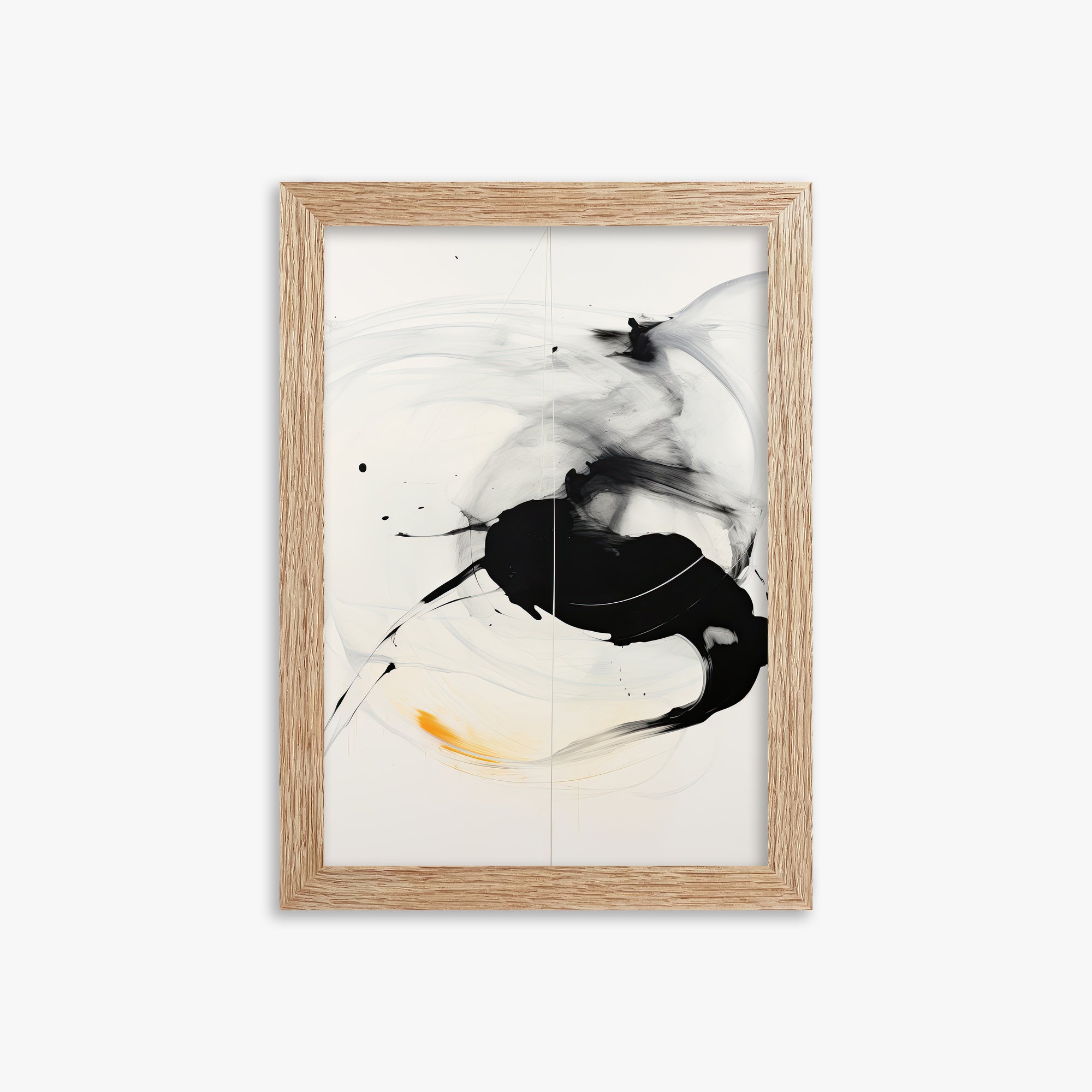Ethereal Motion, 21x30cm Framed Art Reproduction With Raw Oak Frame