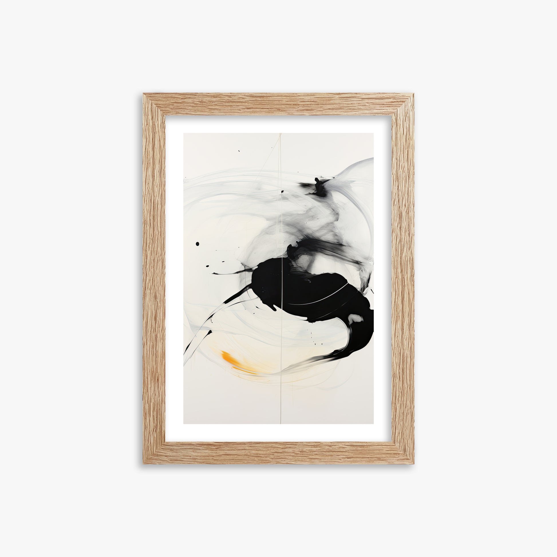 Ethereal Motion, 21x30cm Framed Art Reproduction With Raw Oak Frame