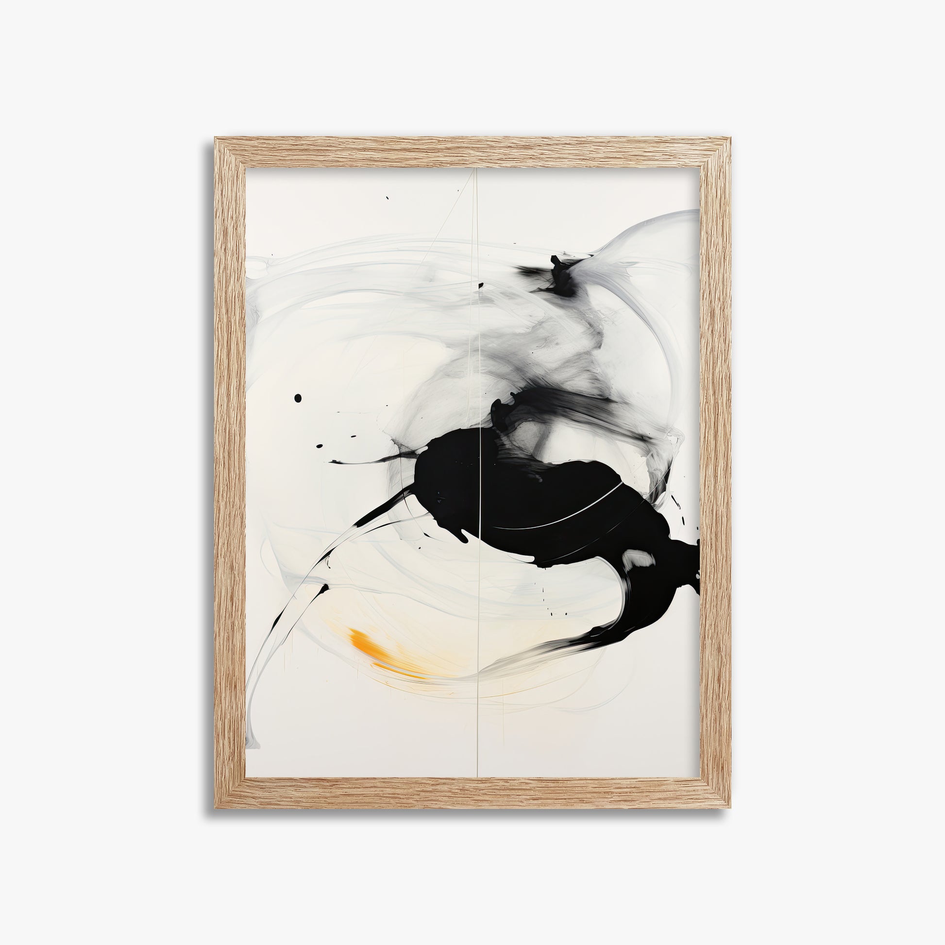 Ethereal Motion, 30x40cm Framed Art Reproduction With Raw Oak Frame