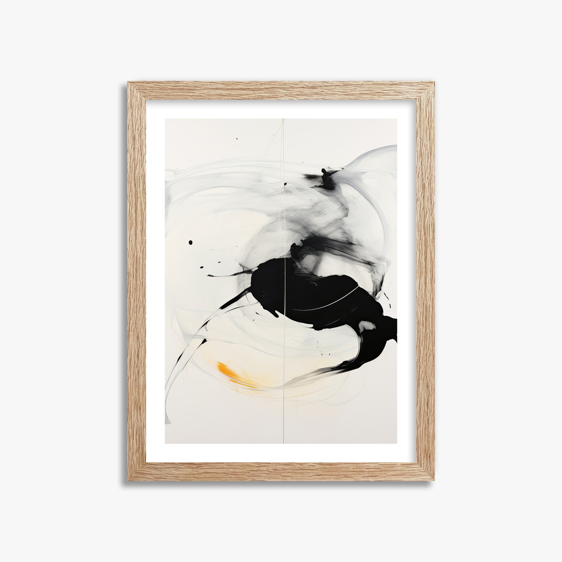 Ethereal Motion, 30x40cm Framed Art Reproduction With Raw Oak Frame