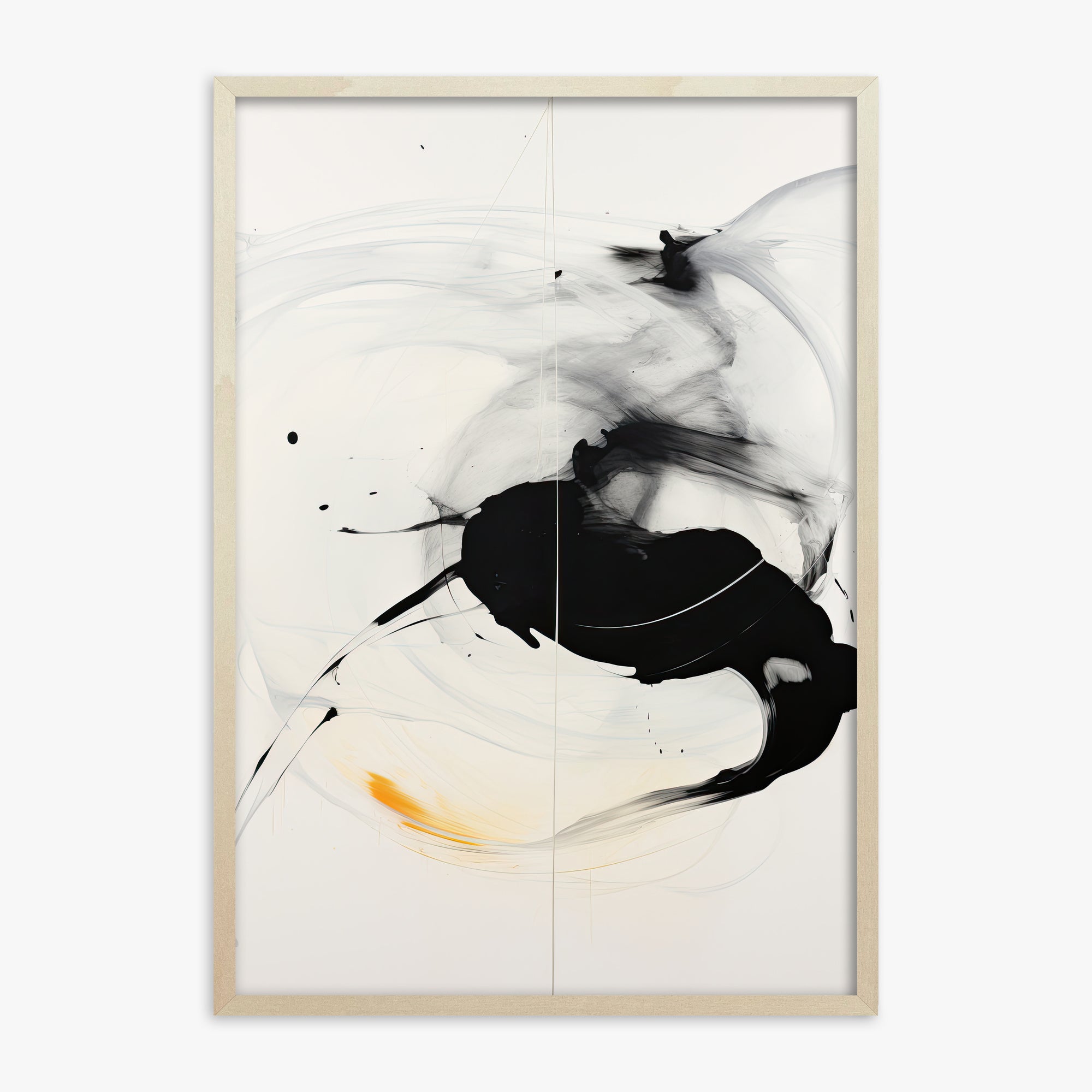 Ethereal Motion, 70x100cm Framed Art Reproduction With Lime Wood Frame