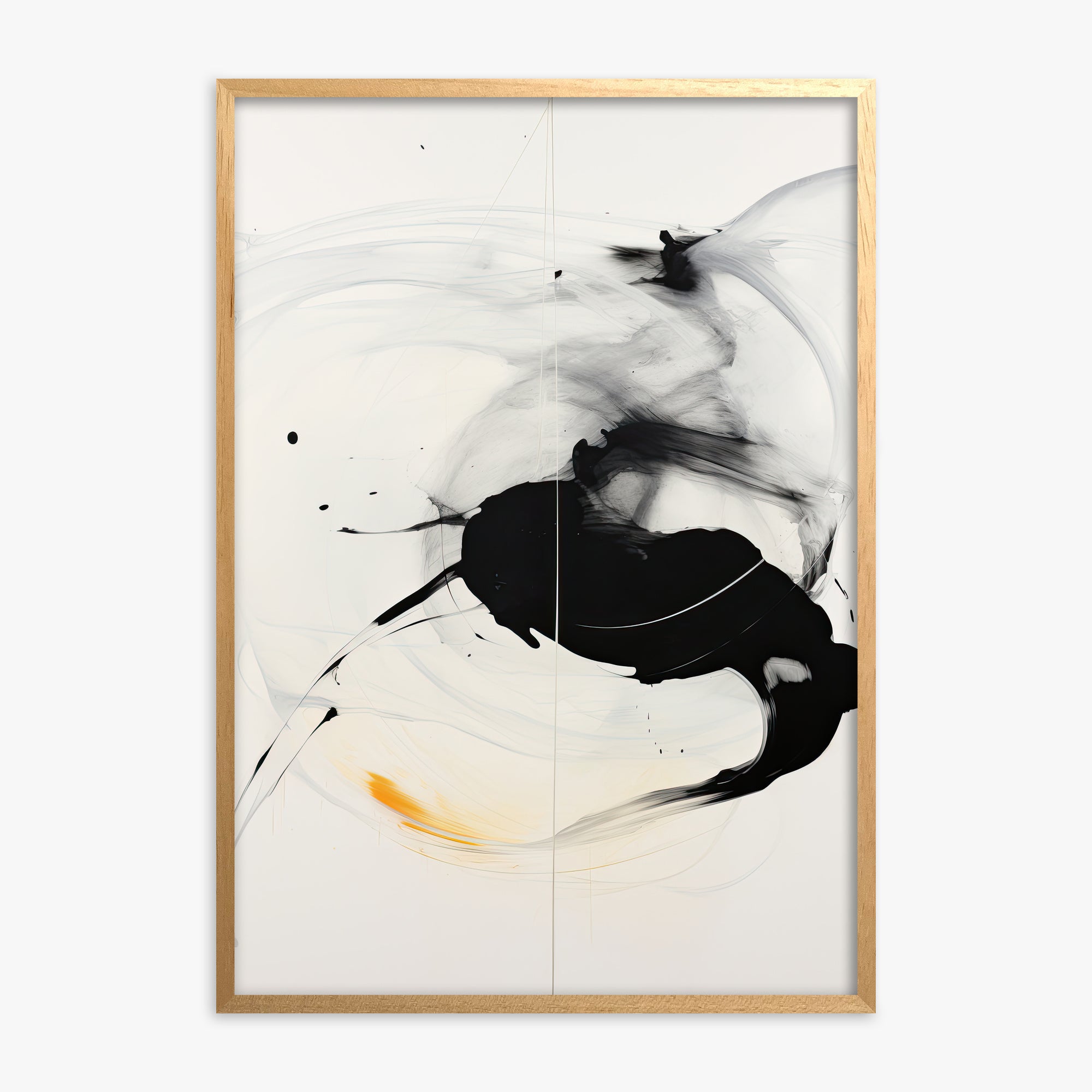 Ethereal Motion, Oak Framed Poster With Oak Frame