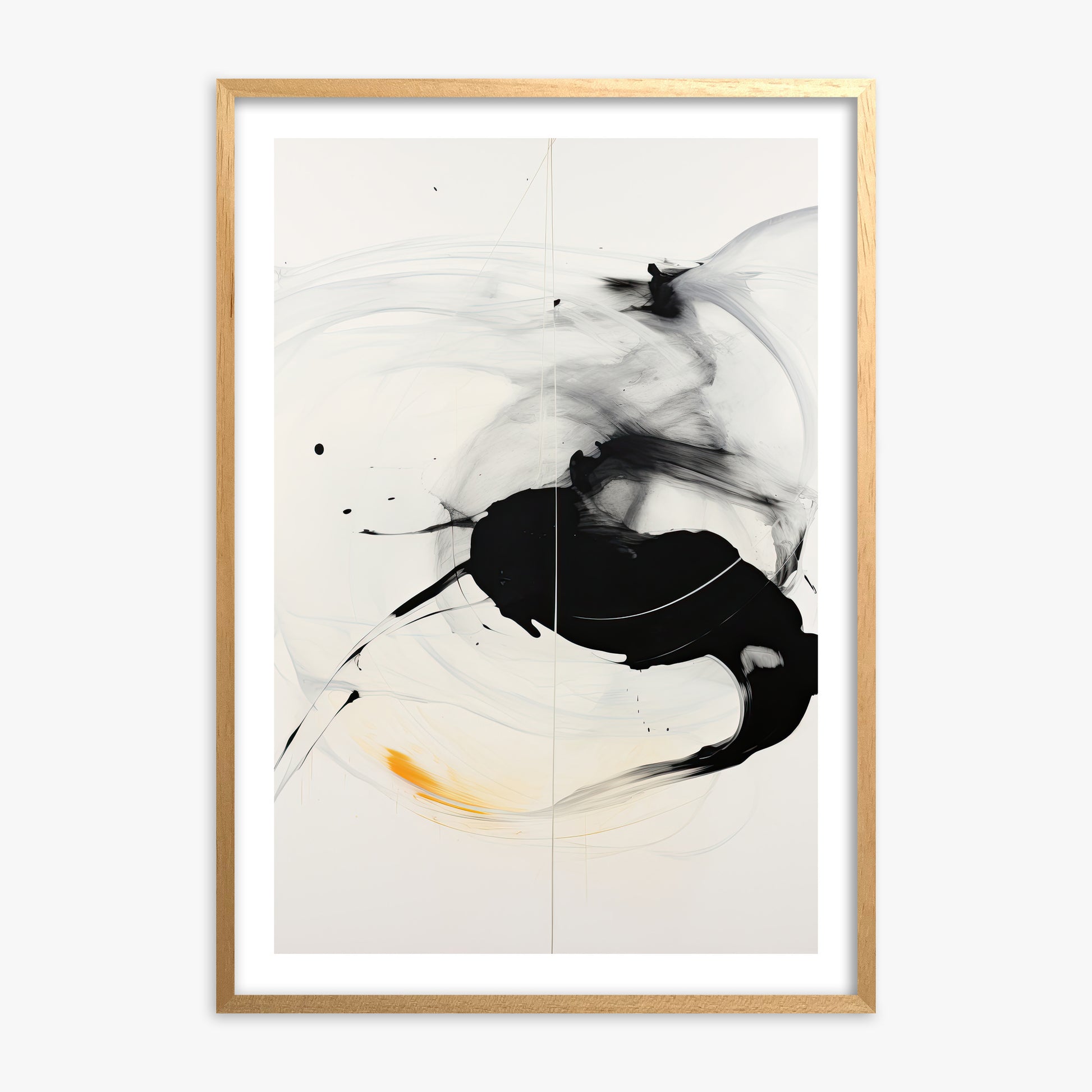 Ethereal Motion, Oak Framed Poster With Oak Frame