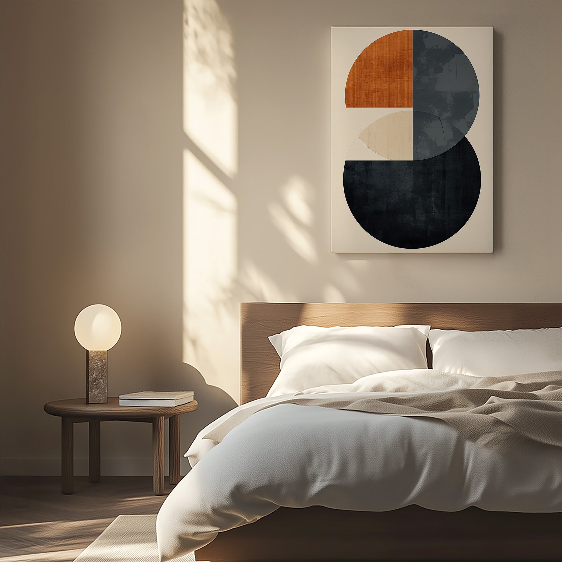 Design Concept No. 55 for Geometric Eclipse Japanese Satin Canvas Wall Art