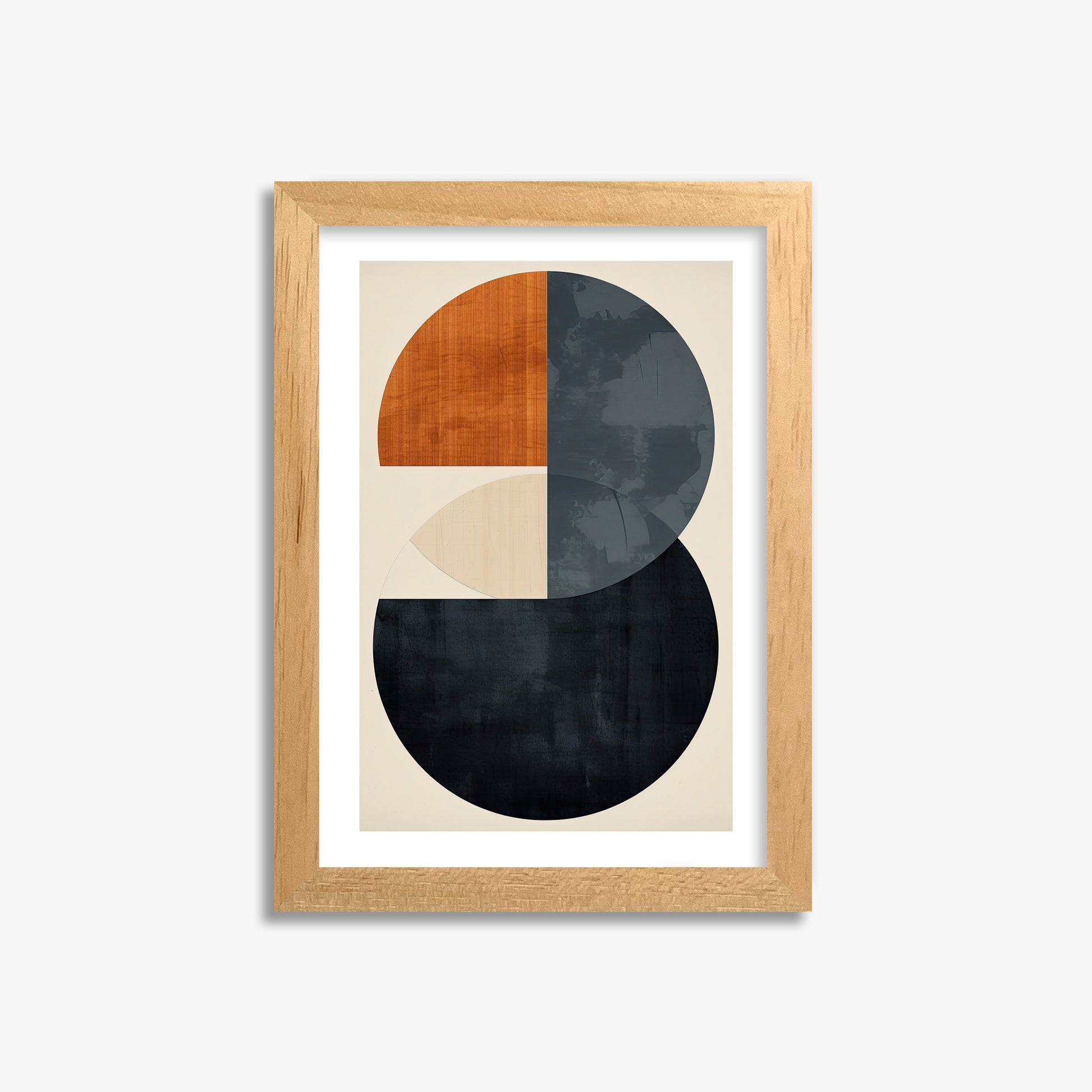 Geometric Eclipse, 21x30cm Oak Framed Art Reproduction