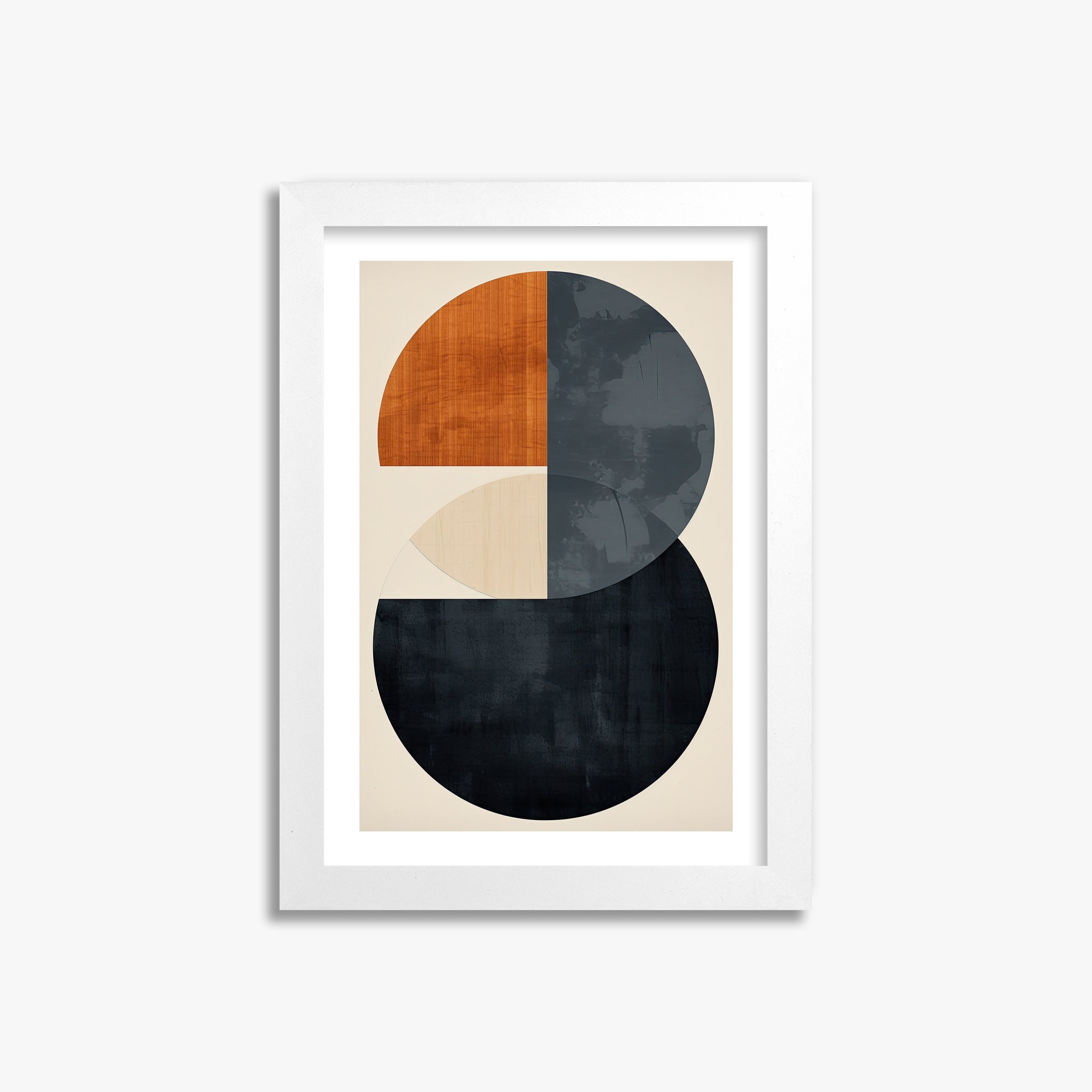 Geometric Eclipse, 21x30cm Whitek Framed Art Reproduction
