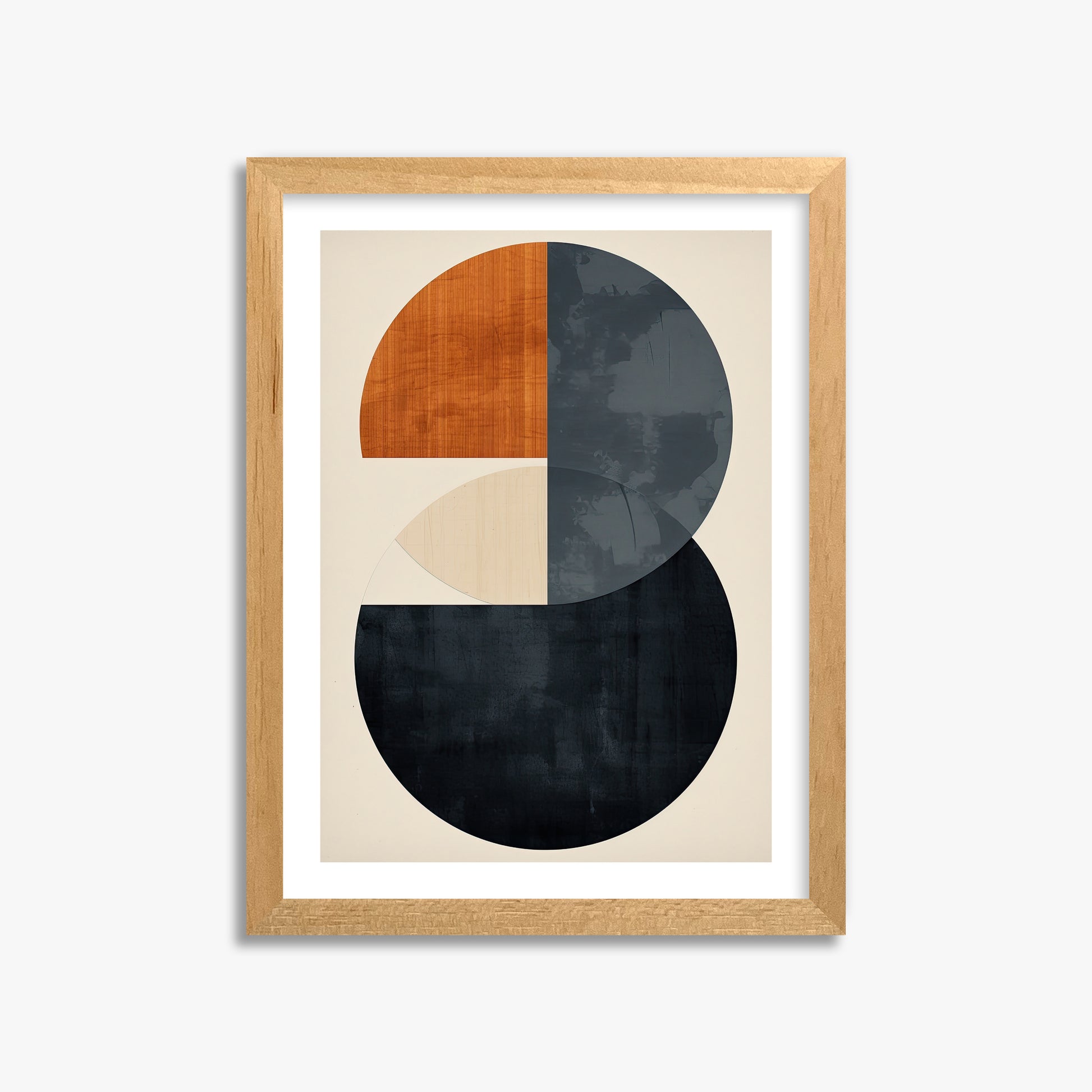 Geometric Eclipse, 30x40cm Oak Framed Art Reproduction
