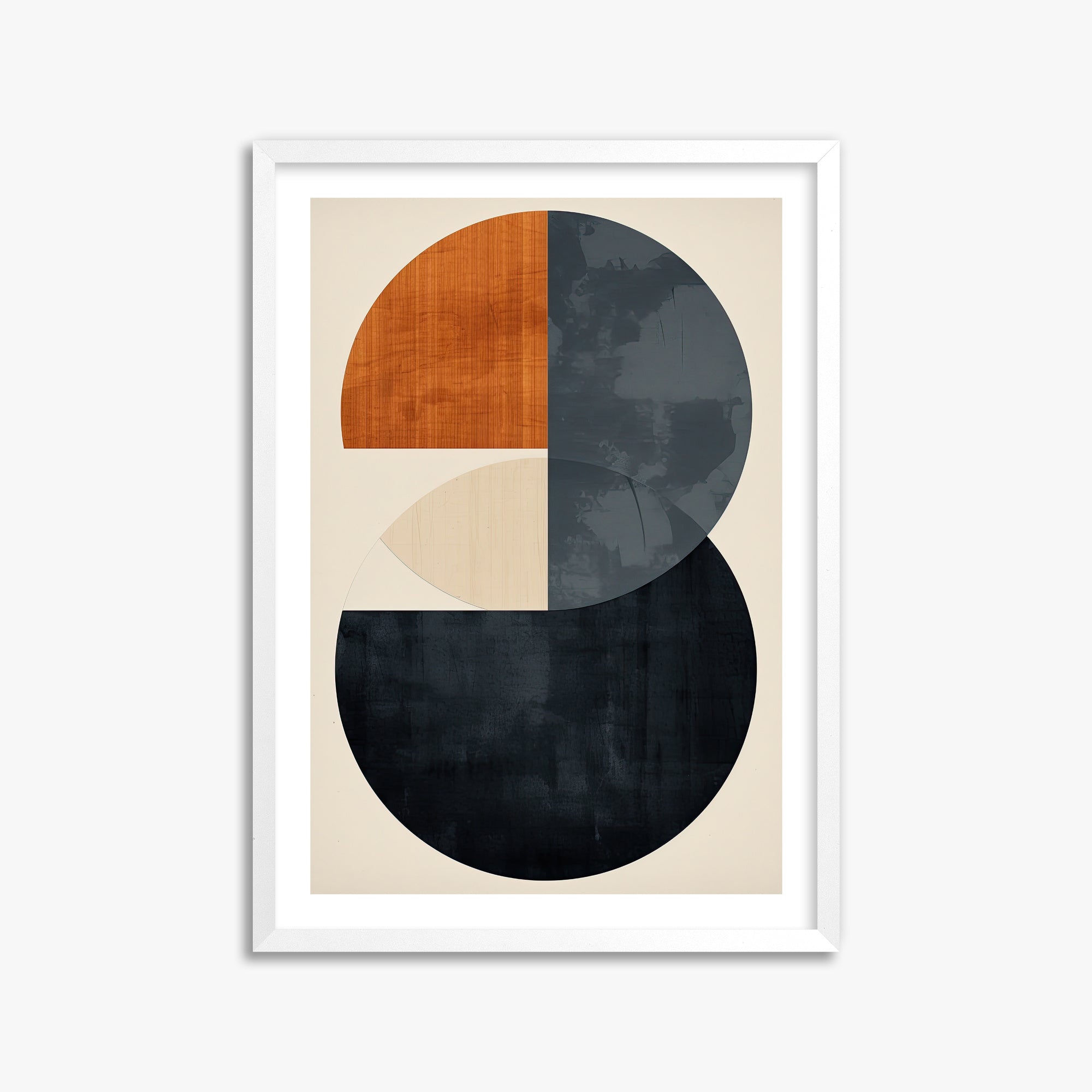Geometric Eclipse, 50x70cm Whitek Framed Art Reproduction