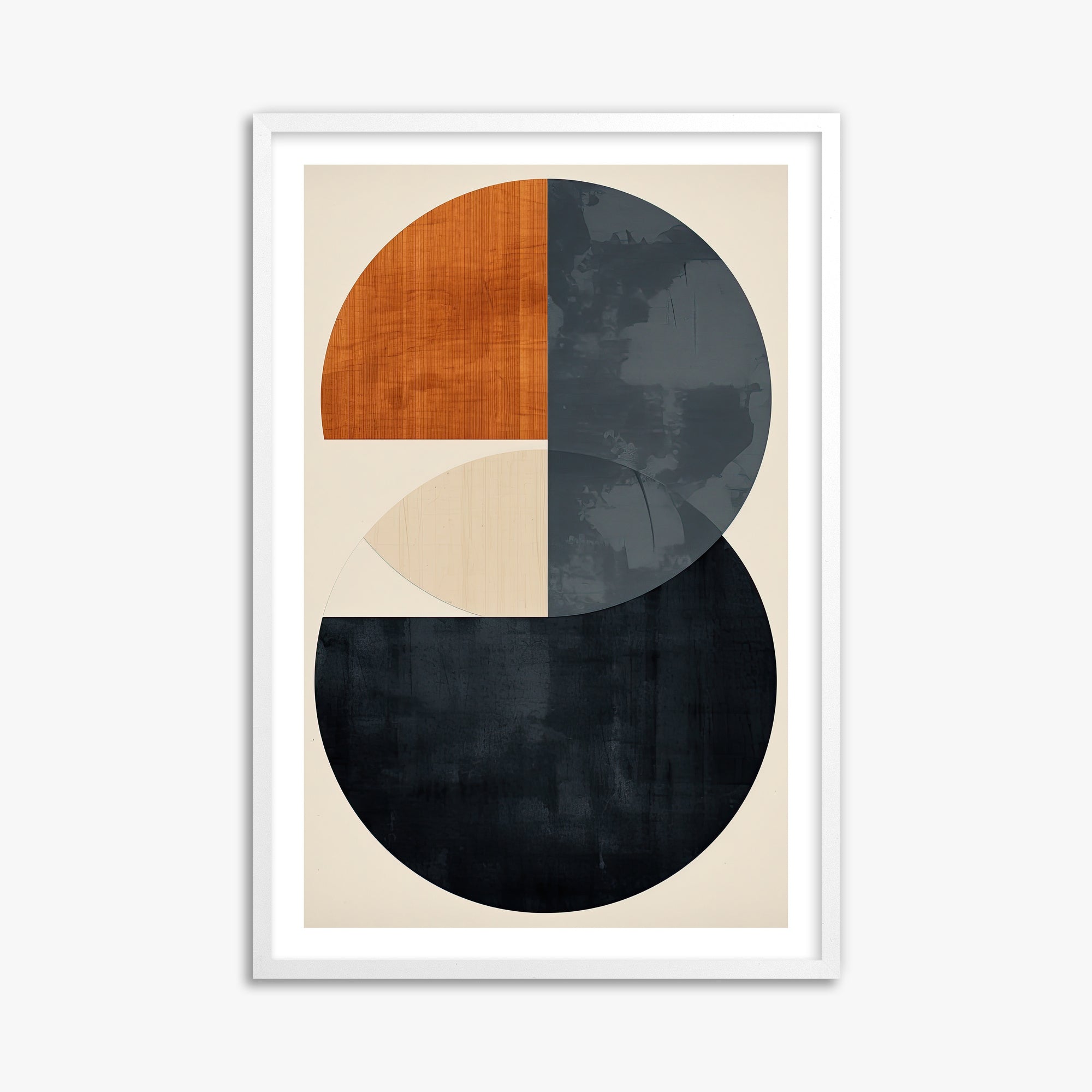 Geometric Eclipse, 61x91cm Whitek Framed Art Reproduction