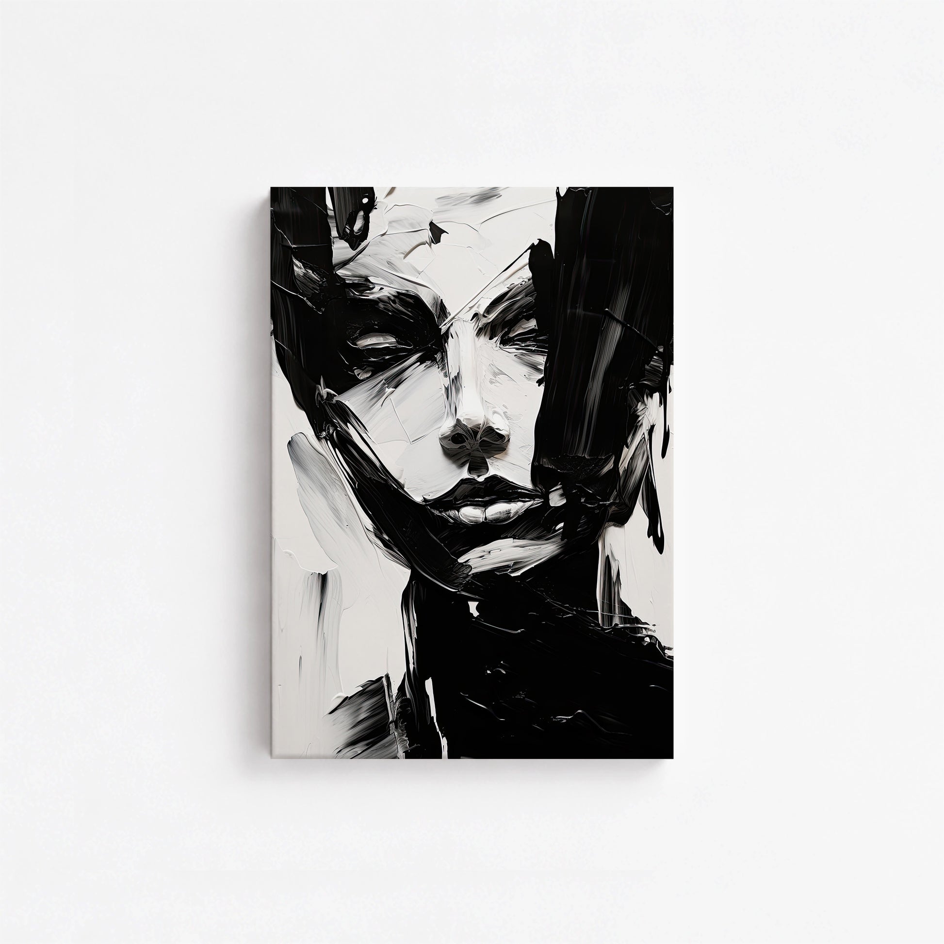 Monochrome Whisper, 21x30cm Satin Canvas Art Reproduction