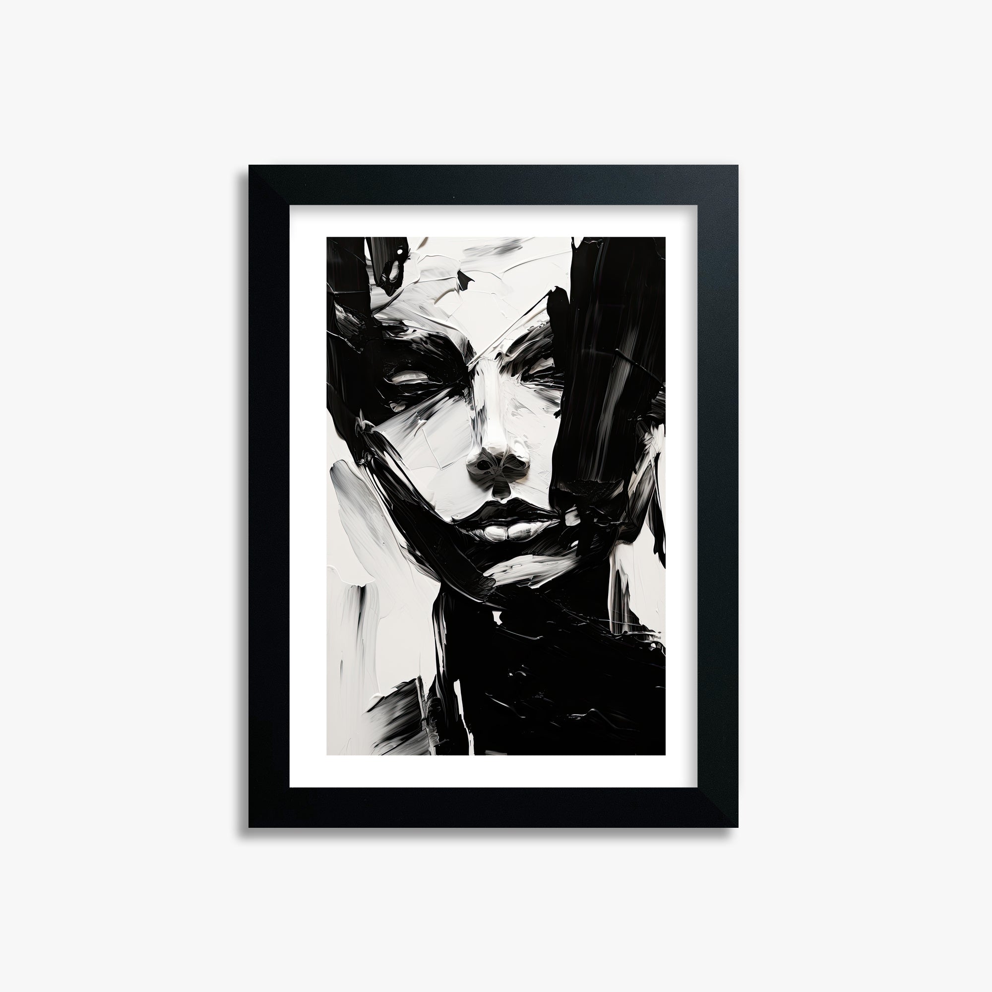 Monochrome Whisper, 21x30cm Black Framed Art Reproduction