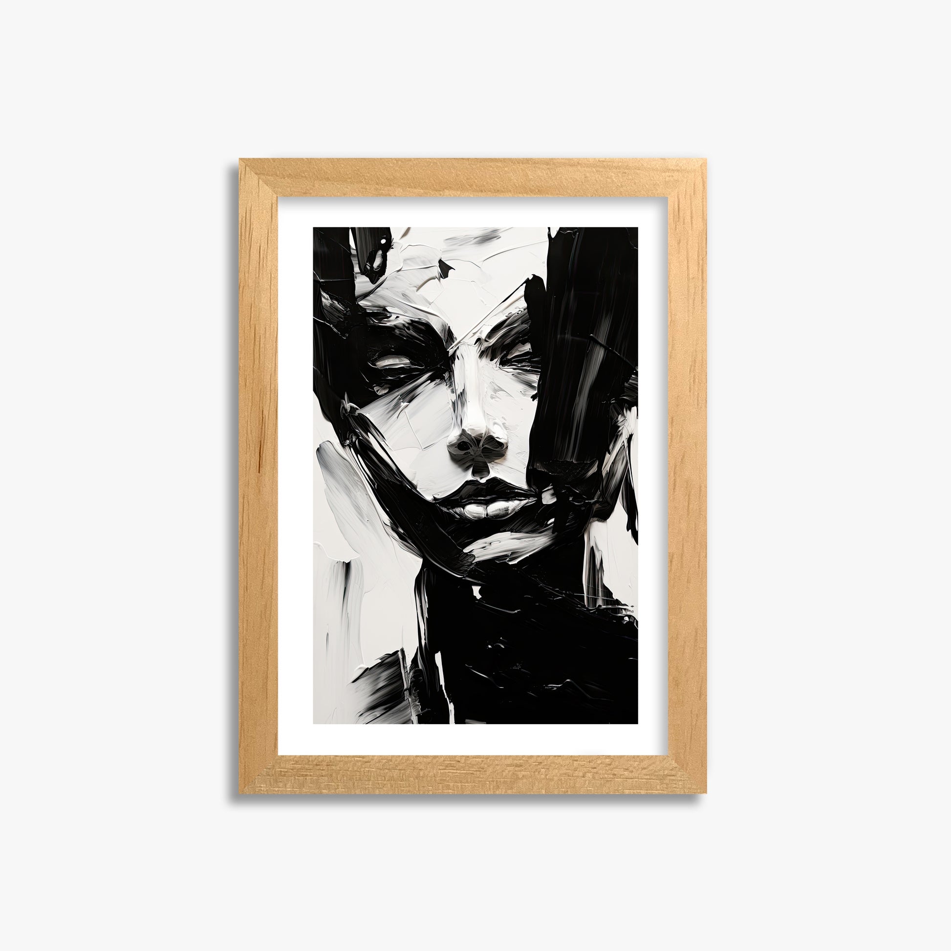 Monochrome Whisper, 21x30cm Oak Framed Art Reproduction
